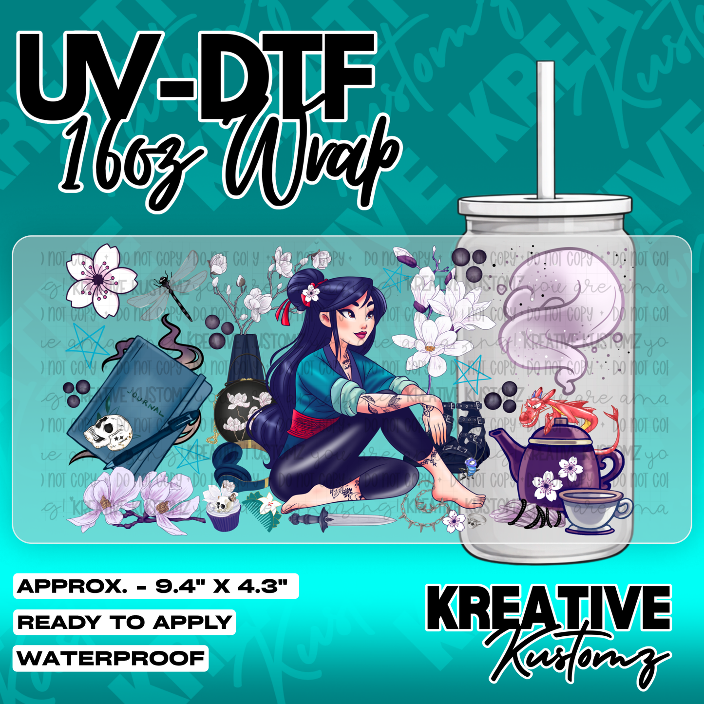 6080 | UV DTF Cup Wrap for 16oz Libbey Glass