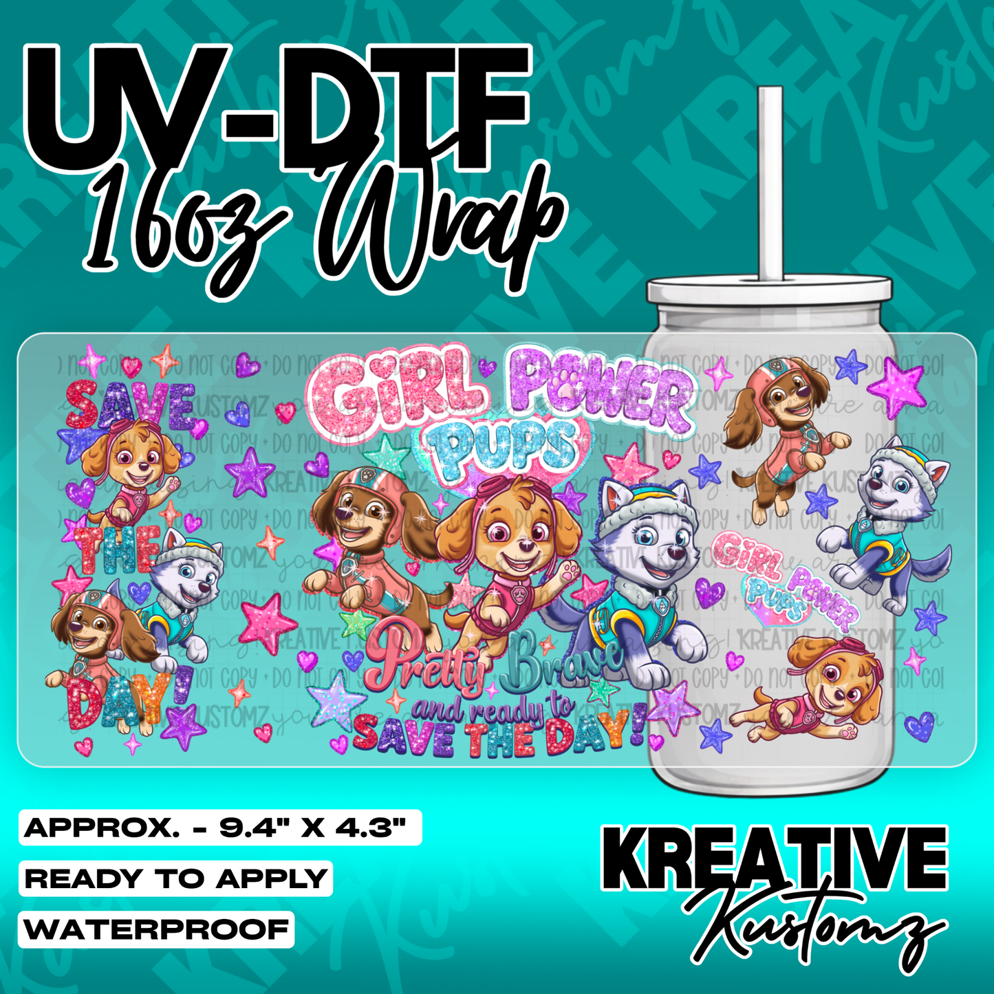 6085 | UV DTF Cup Wrap for 16oz Libbey Glass