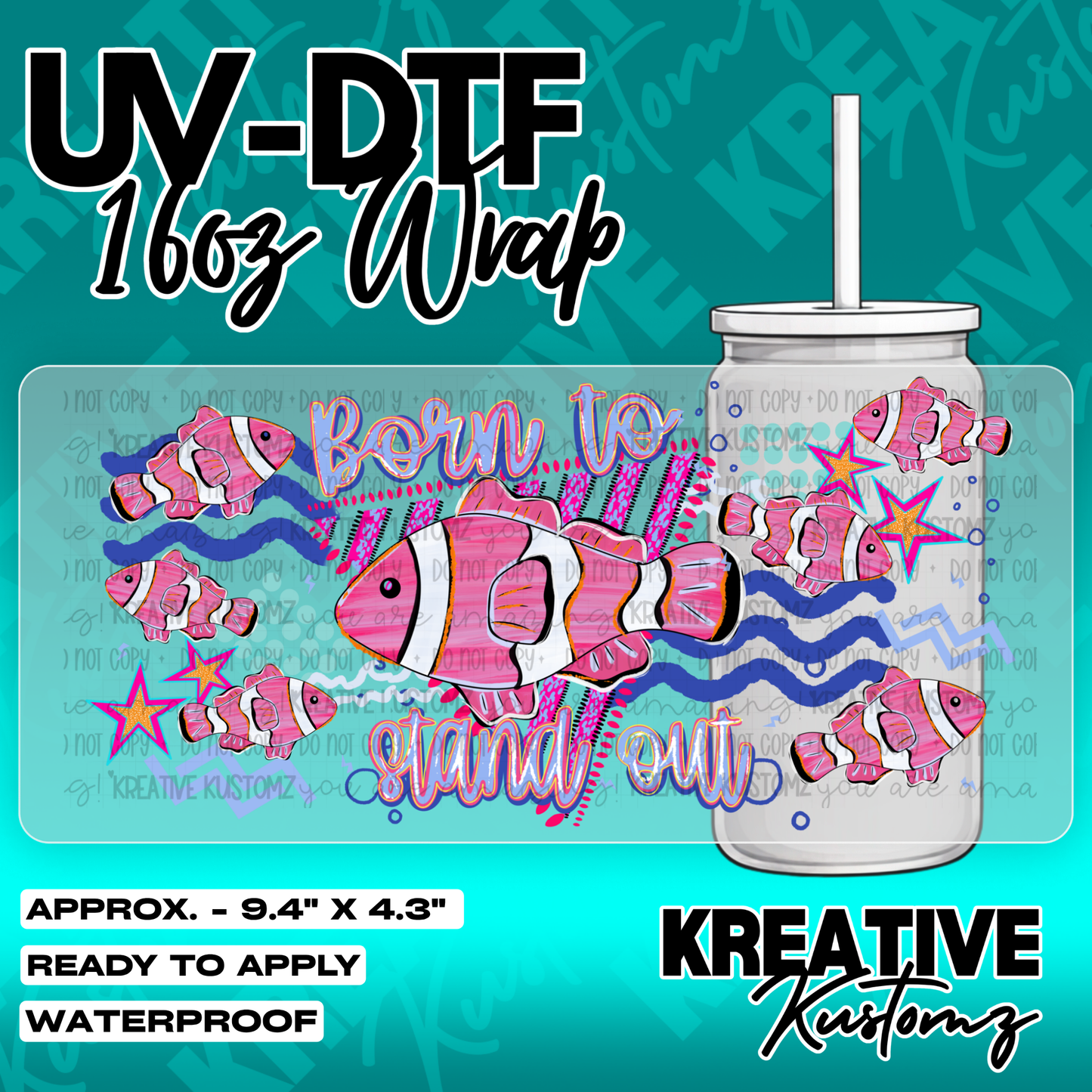 6095 | UV DTF Cup Wrap for 16oz Libbey Glass