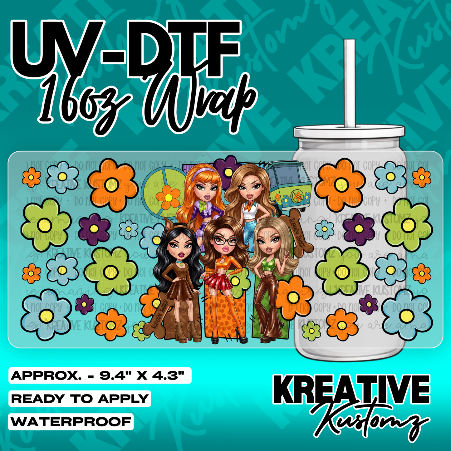 6098 | UV DTF Cup Wrap for 16oz Libbey Glass