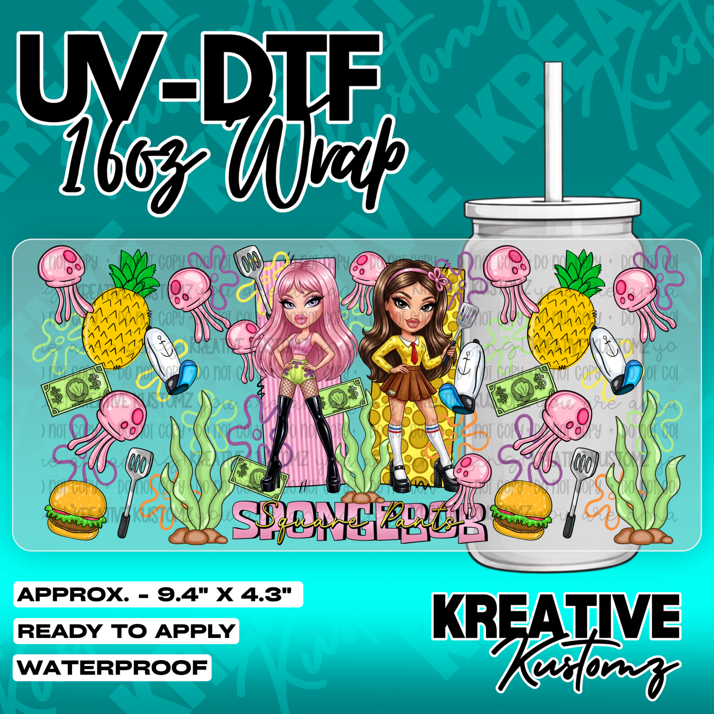 6100 | UV DTF Cup Wrap for 16oz Libbey Glass