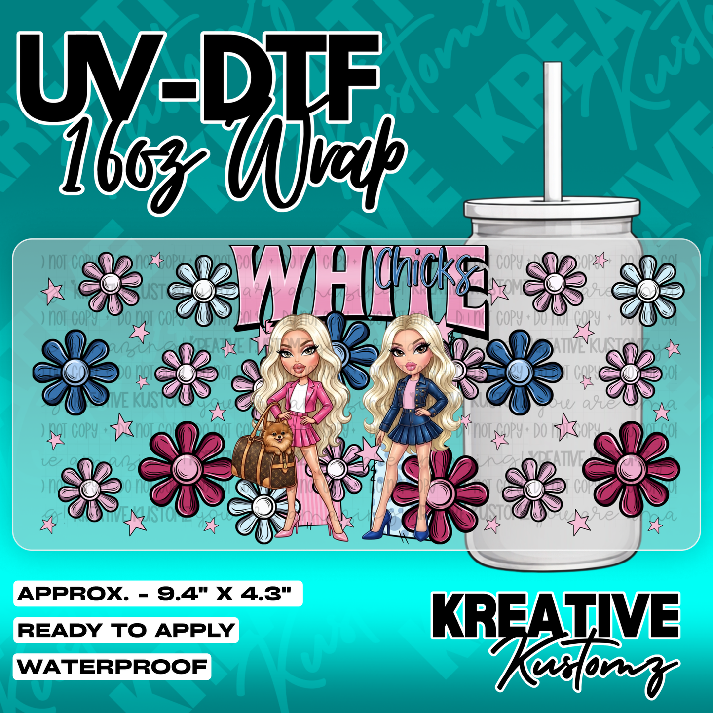 6102 | UV DTF Cup Wrap for 16oz Libbey Glass