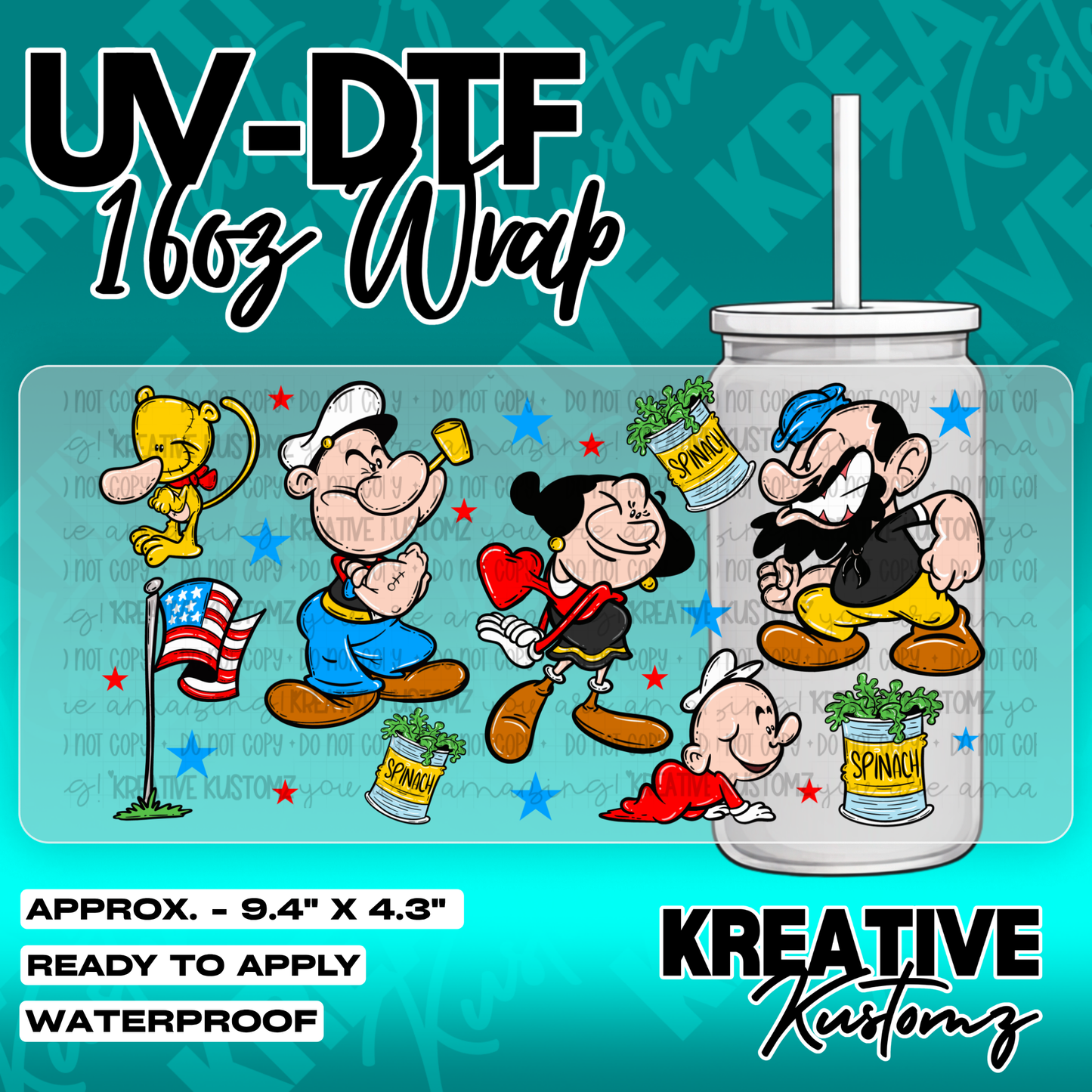 6131 | UV DTF Cup Wrap for 16oz Libbey Glass