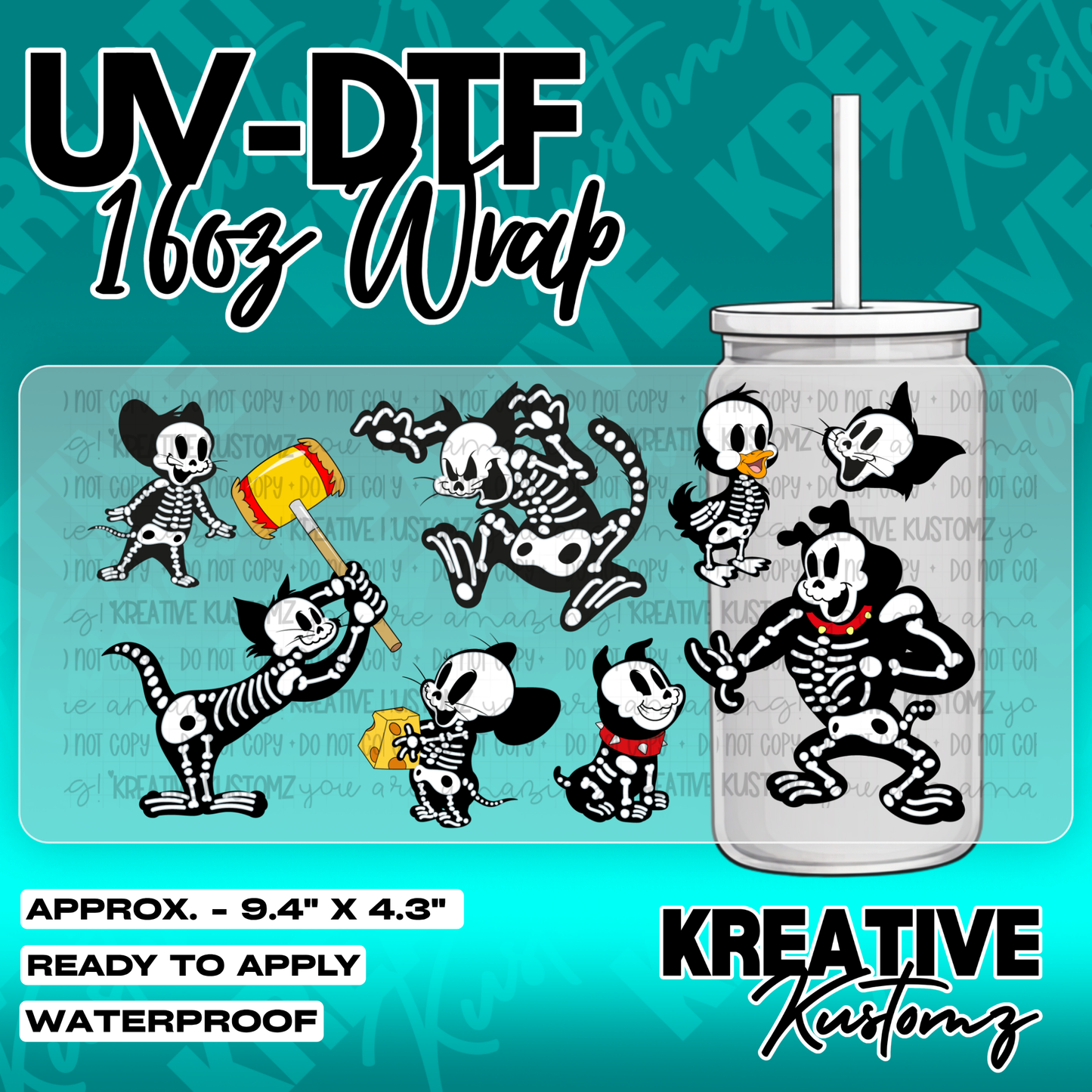 6132 | UV DTF Cup Wrap for 16oz Libbey Glass