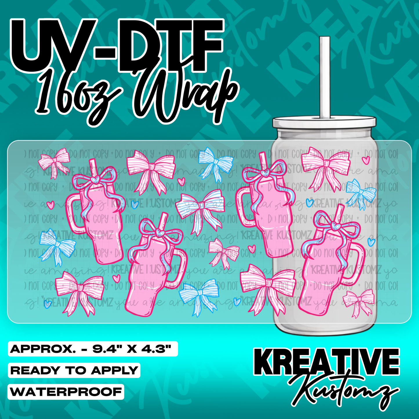 6136 | UV DTF Cup Wrap for 16oz Libbey Glass