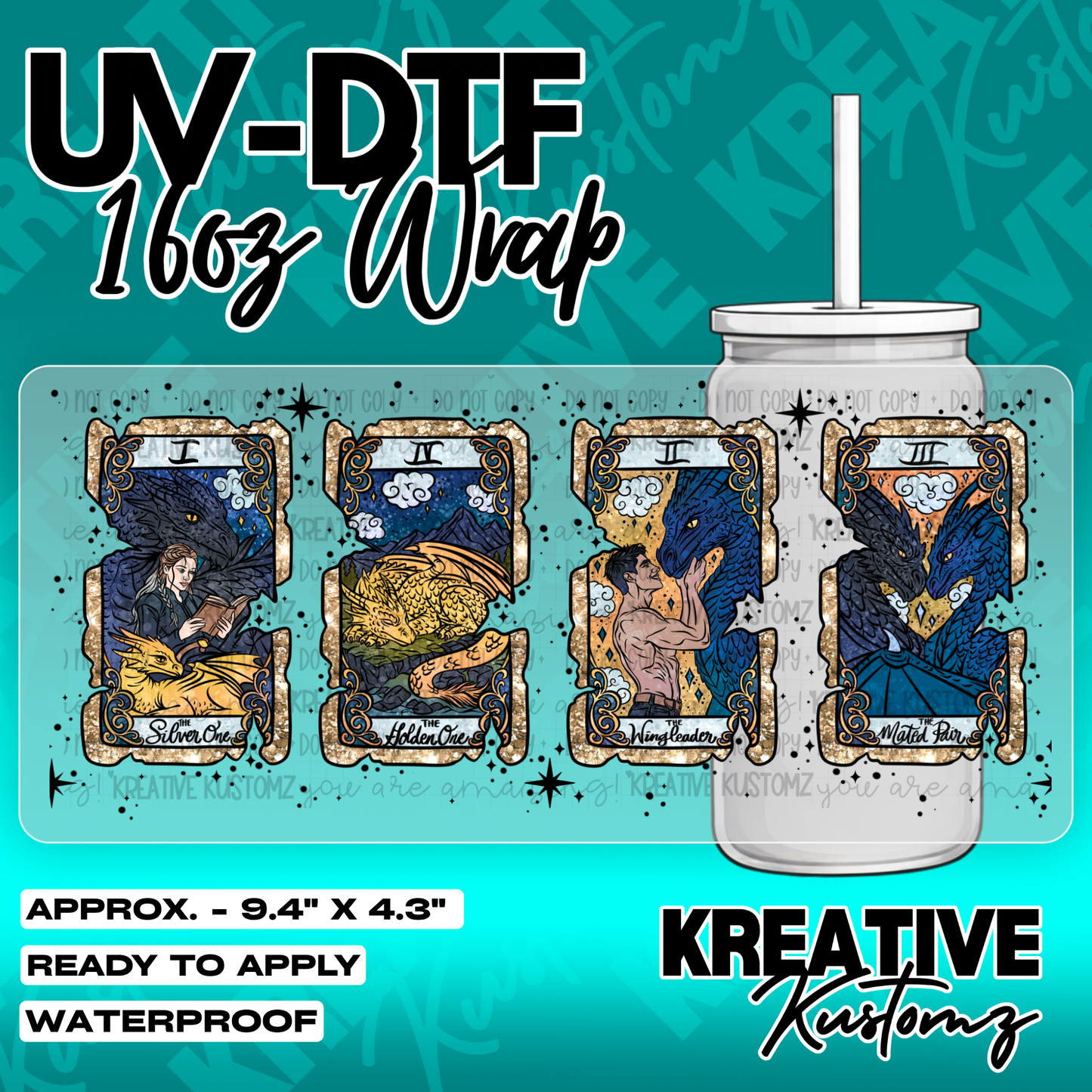6140 | UV DTF Cup Wrap for 16oz Libbey Glass