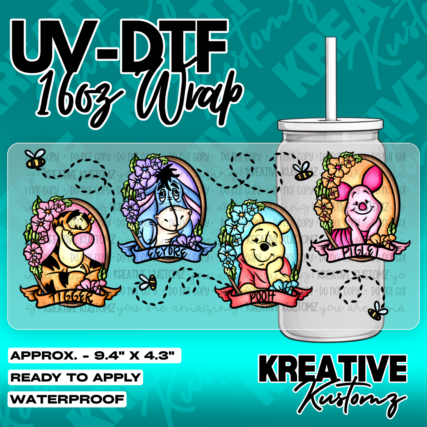 6144 | UV DTF Cup Wrap for 16oz Libbey Glass