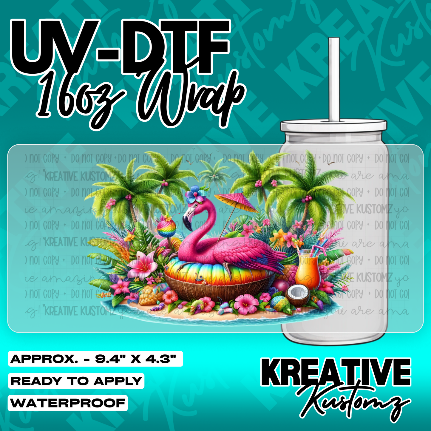6158 | UV DTF Cup Wrap for 16oz Libbey Glass