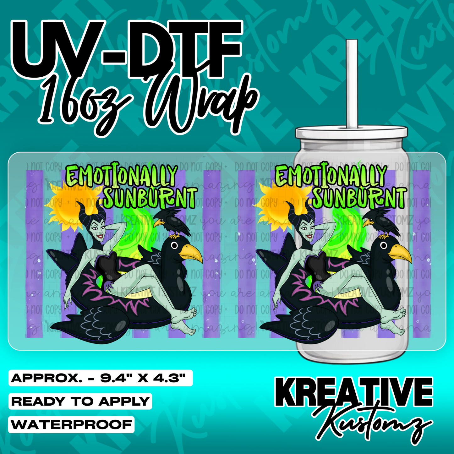 6183 | UV DTF Cup Wrap for 16oz Libbey Glass