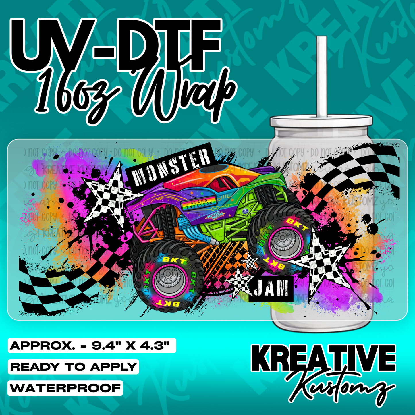 6197 | UV DTF Cup Wrap for 16oz Libbey Glass