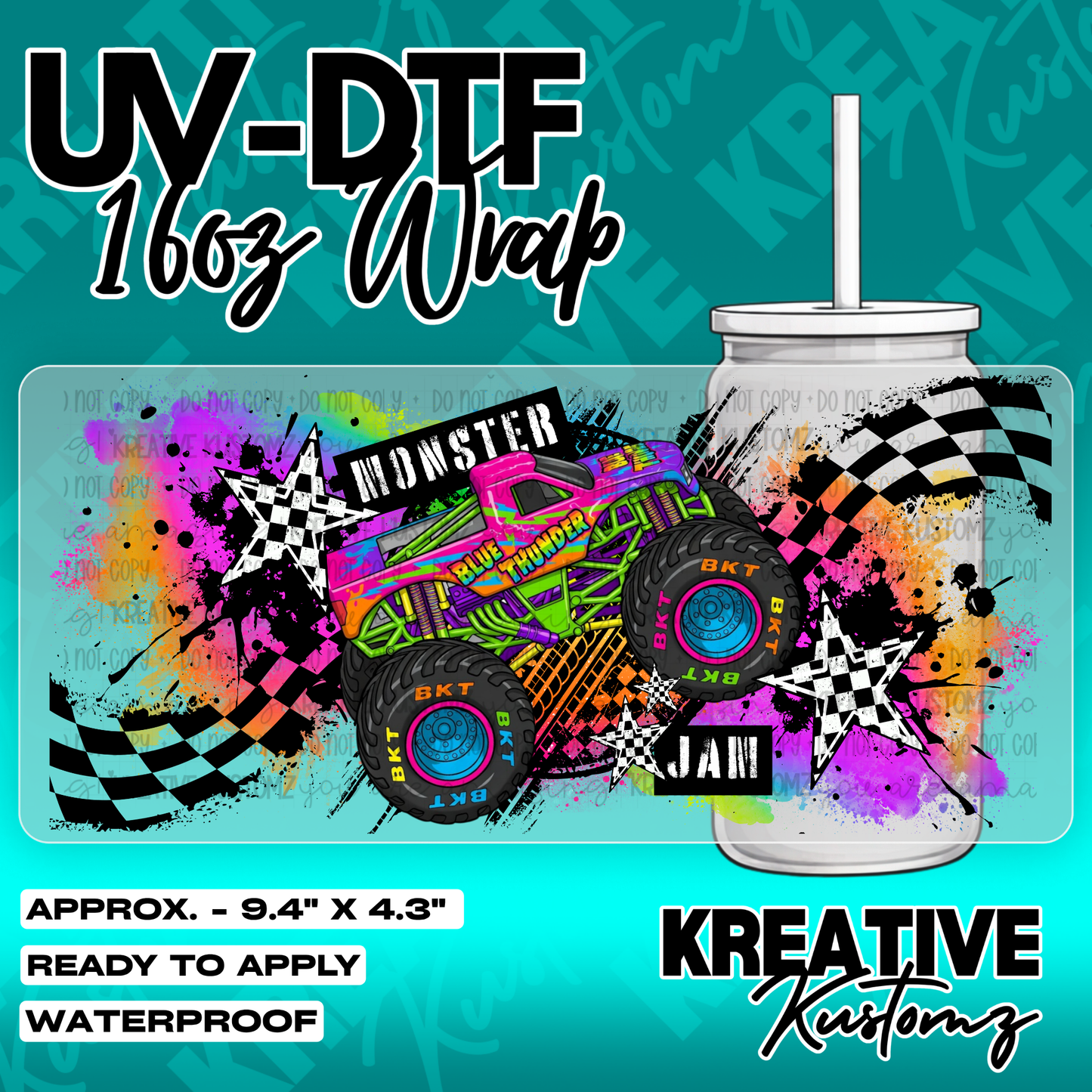 6199 | UV DTF Cup Wrap for 16oz Libbey Glass