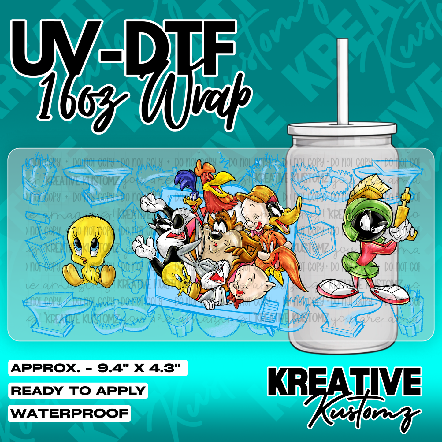 6243 | UV DTF Cup Wrap for 16oz Libbey Glass