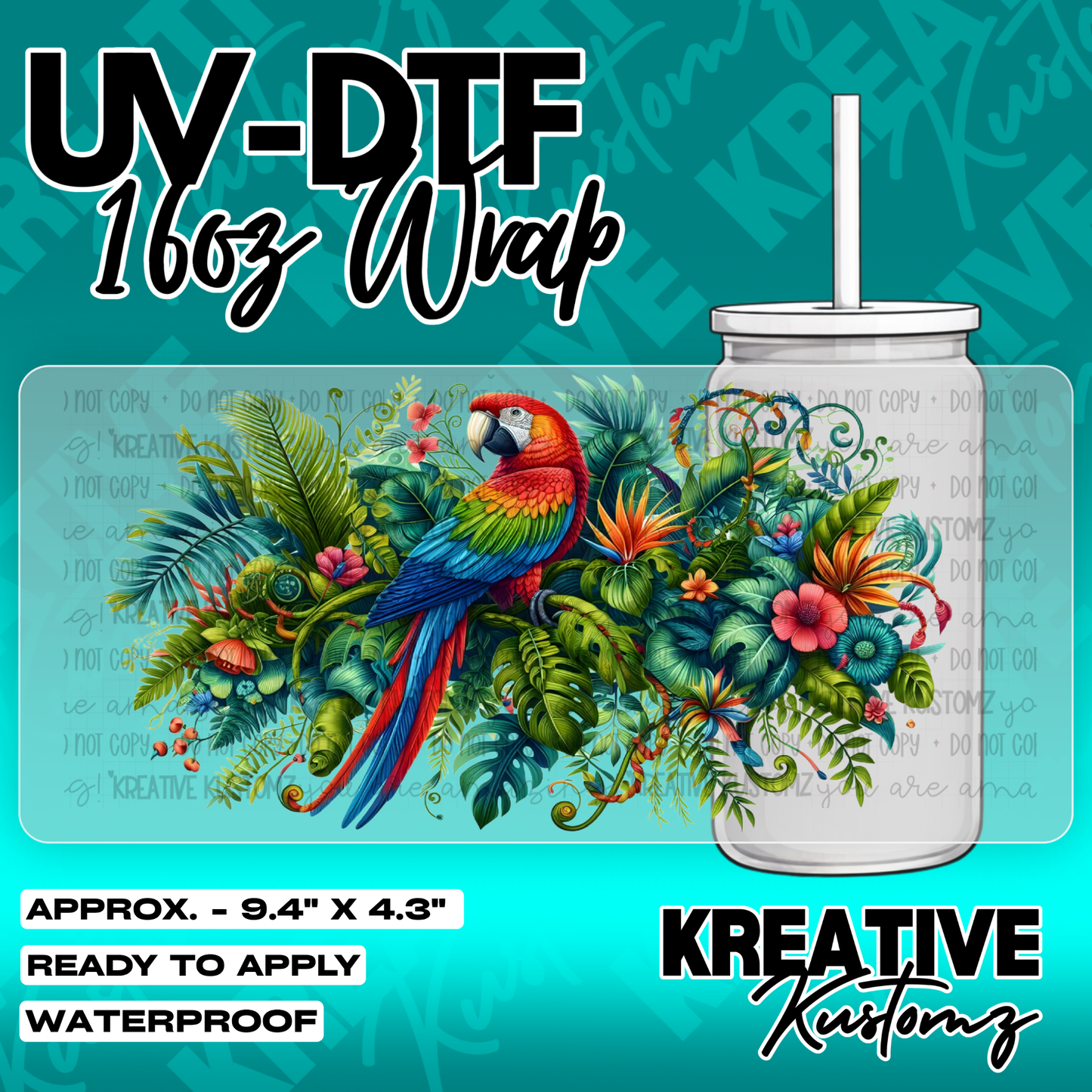 6271 | UV DTF Cup Wrap for 16oz Libbey Glass