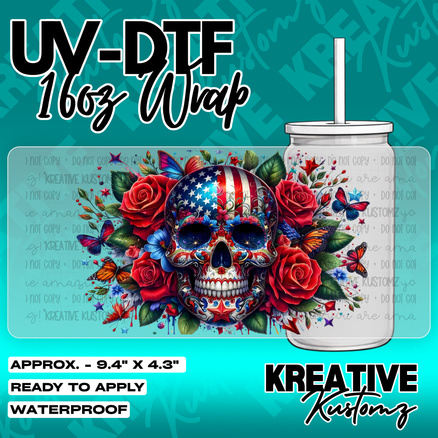 6273 | UV DTF Cup Wrap for 16oz Libbey Glass