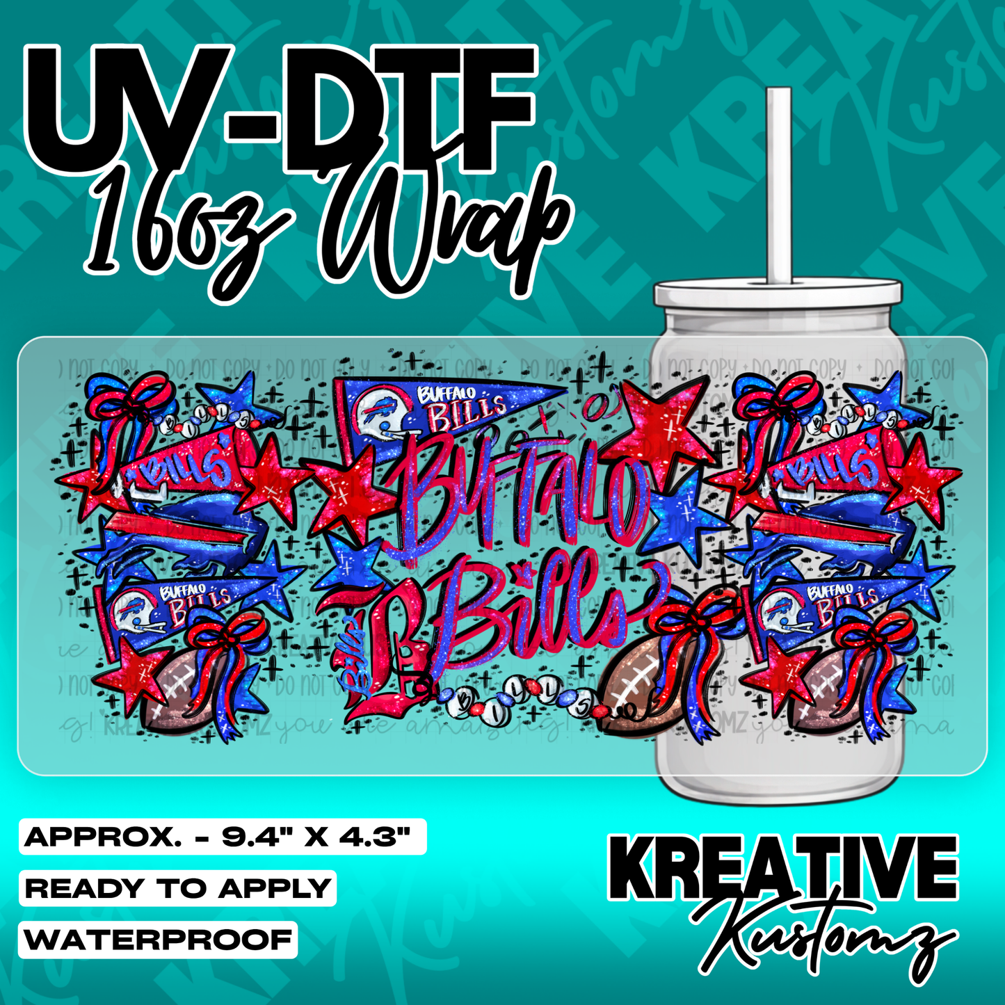 6284 | UV DTF Cup Wrap for 16oz Libbey Glass