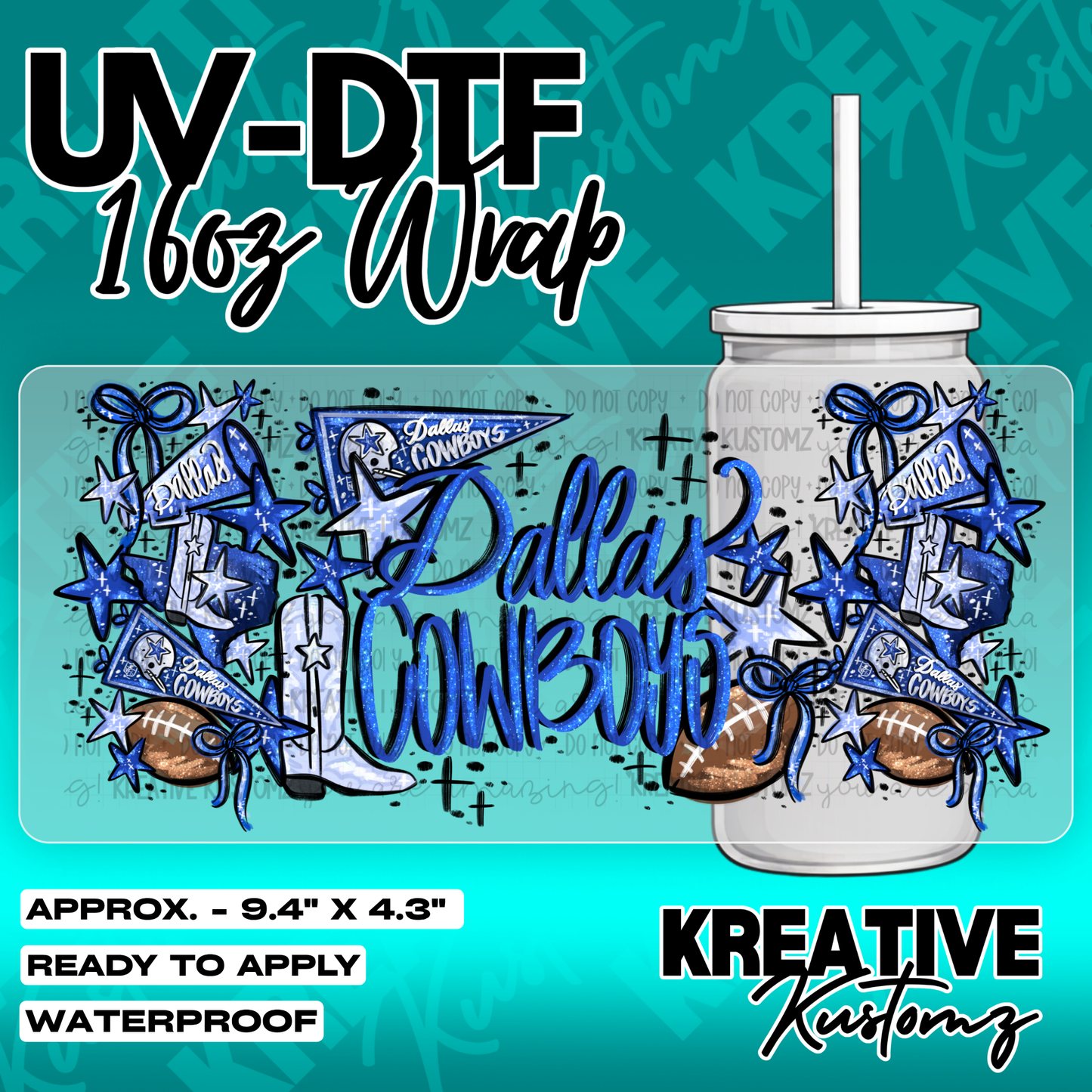 6287 | UV DTF Cup Wrap for 16oz Libbey Glass