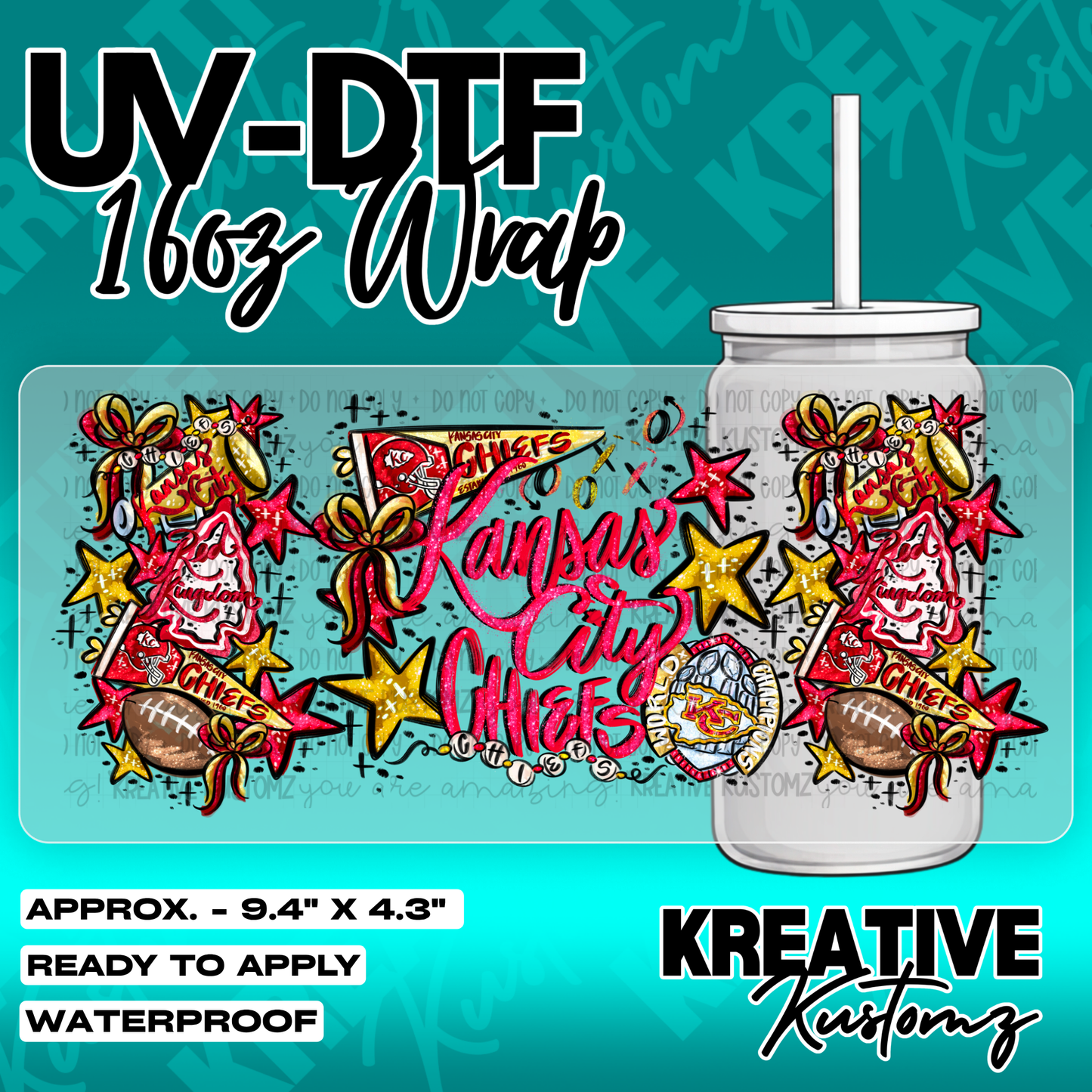 6289 | UV DTF Cup Wrap for 16oz Libbey Glass