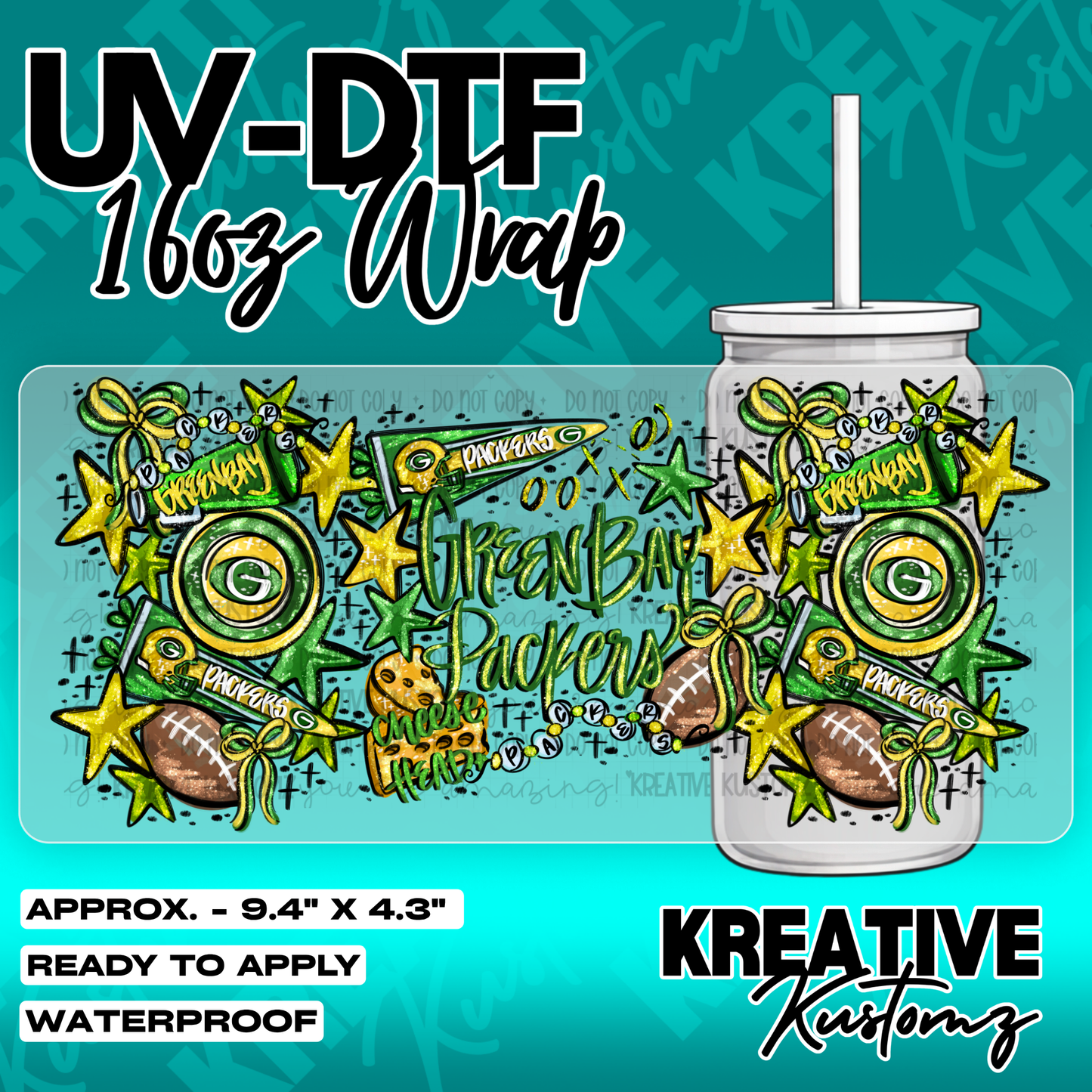 6295 | UV DTF Cup Wrap for 16oz Libbey Glass