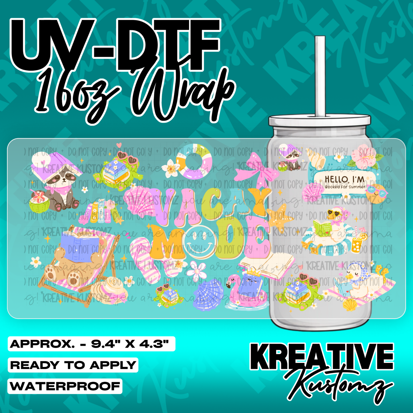 6323 | UV DTF Cup Wrap for 16oz Libbey Glass