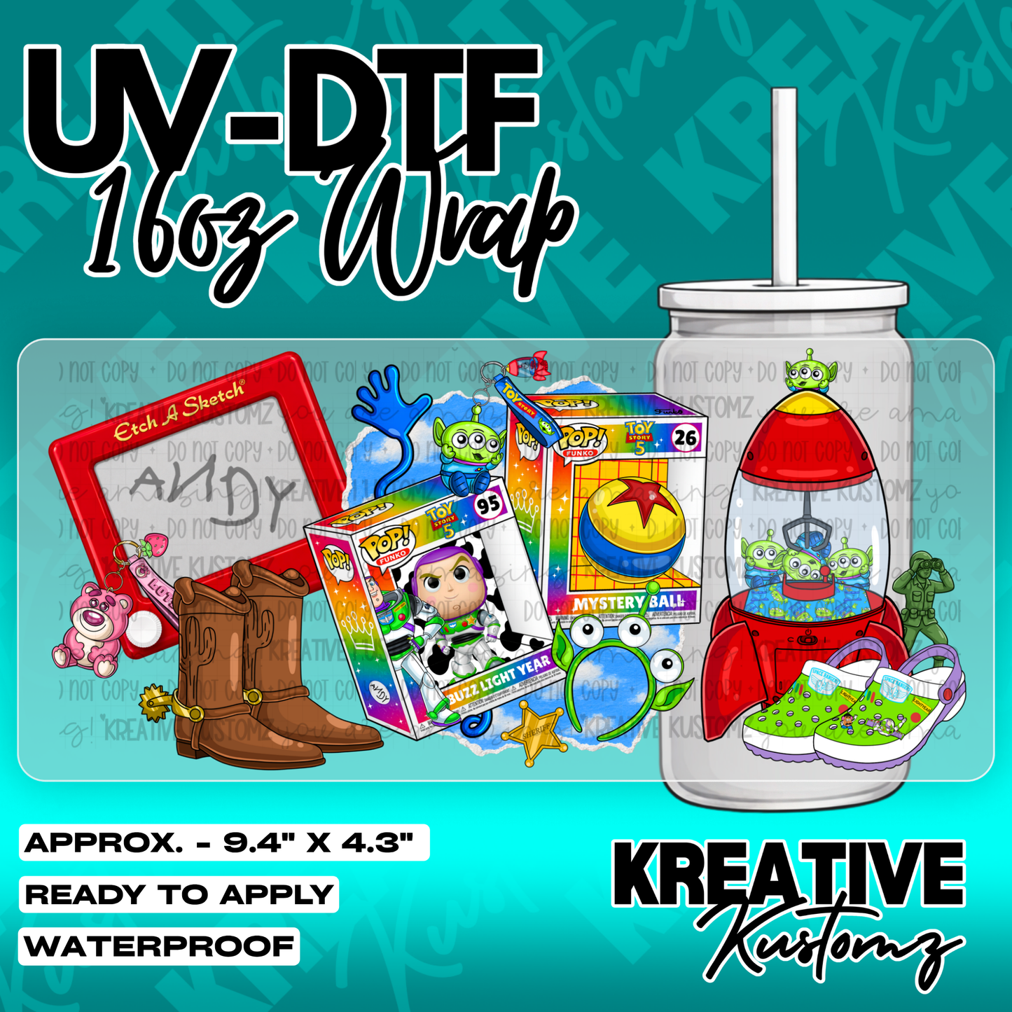 6328 | UV DTF Cup Wrap for 16oz Libbey Glass