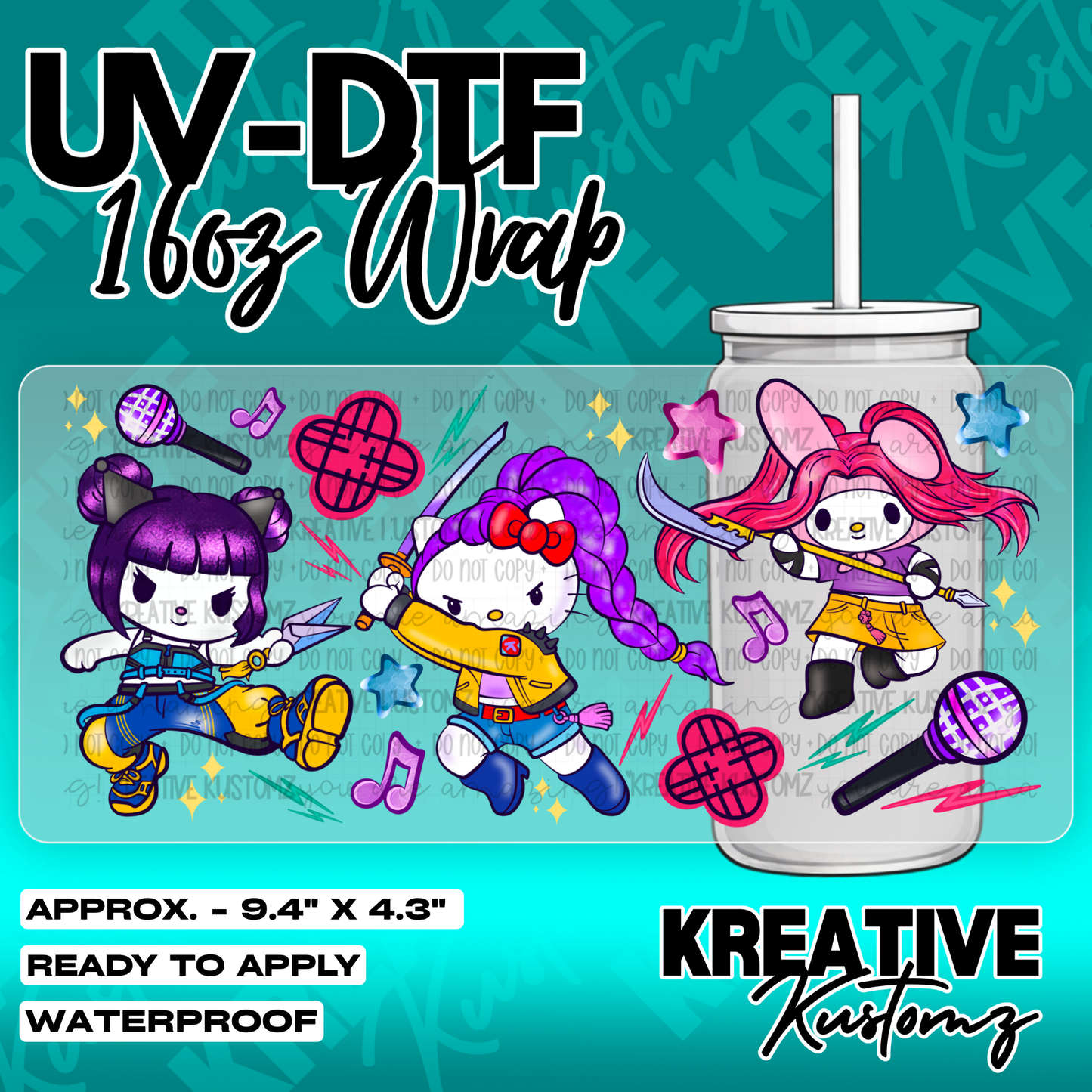 6341 | UV DTF Cup Wrap for 16oz Libbey Glass