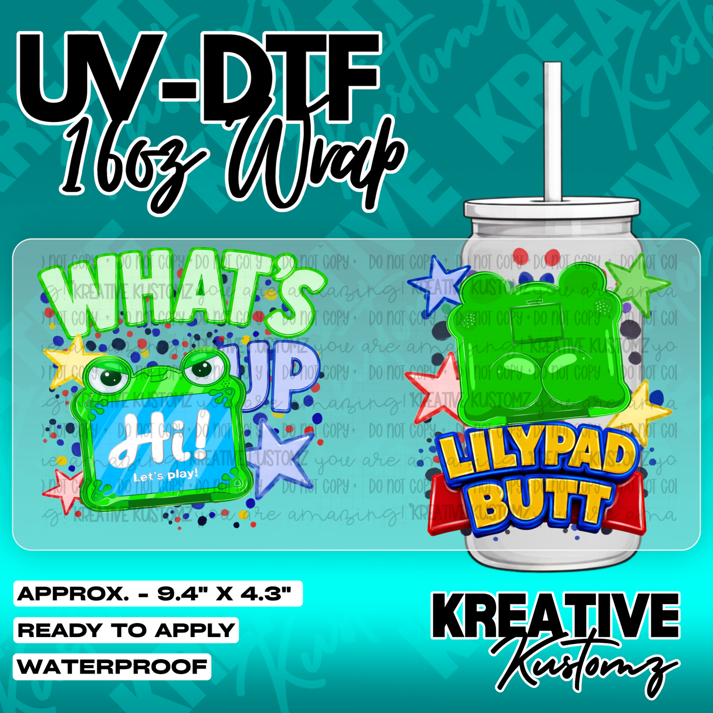 6357 | UV DTF Cup Wrap for 16oz Libbey Glass