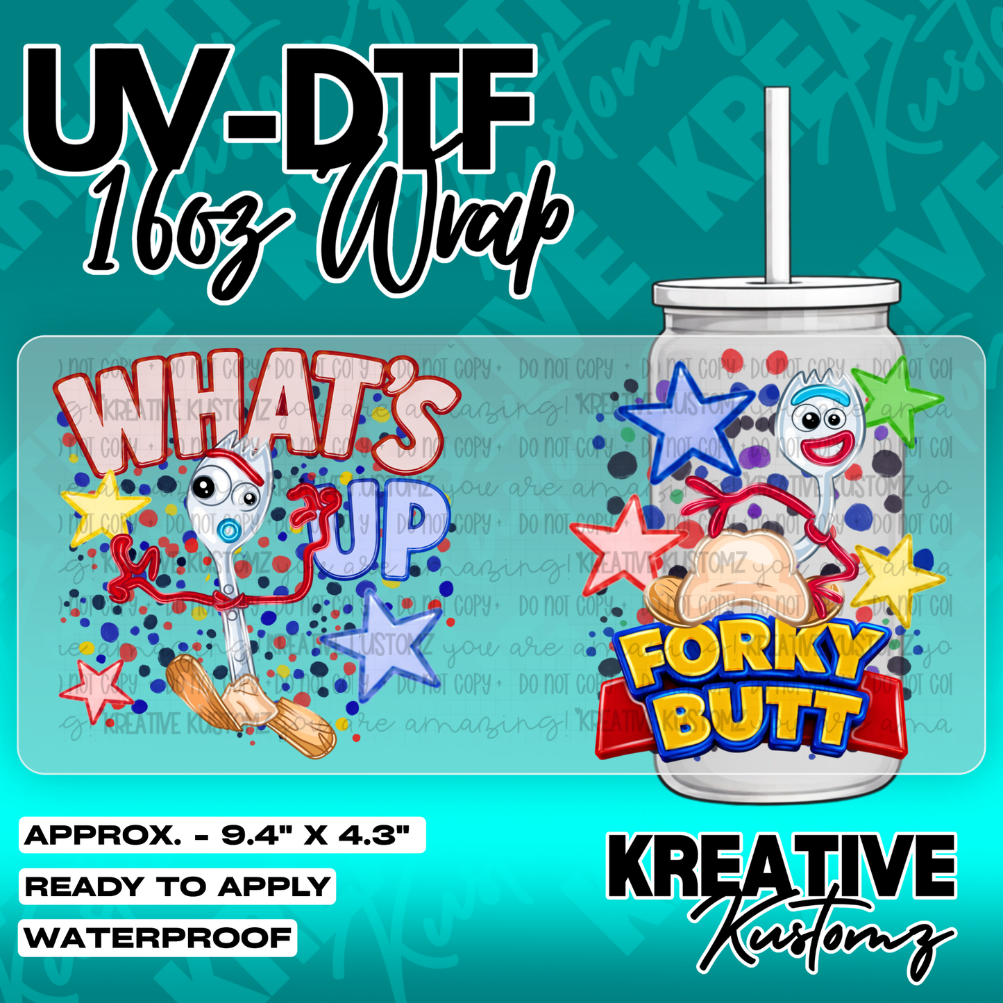 6358 | UV DTF Cup Wrap for 16oz Libbey Glass