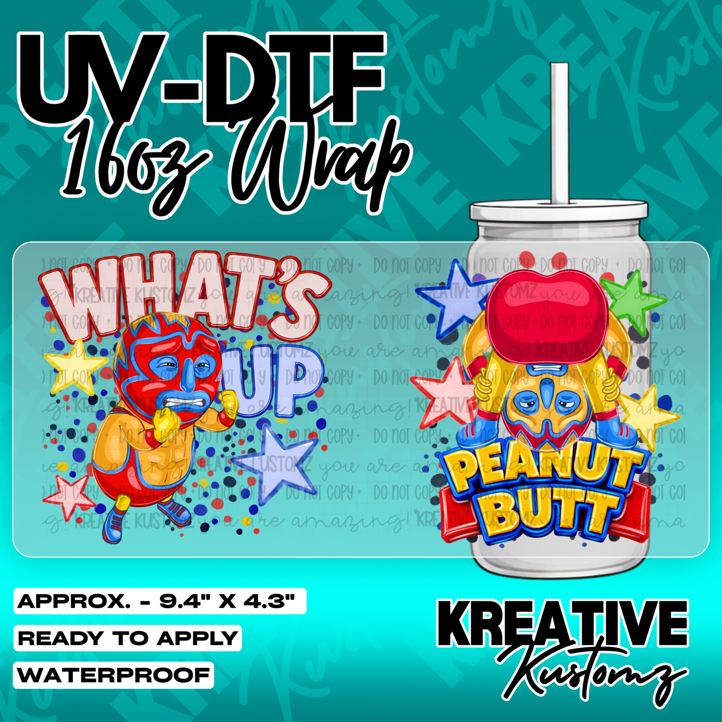 6366 | UV DTF Cup Wrap for 16oz Libbey Glass