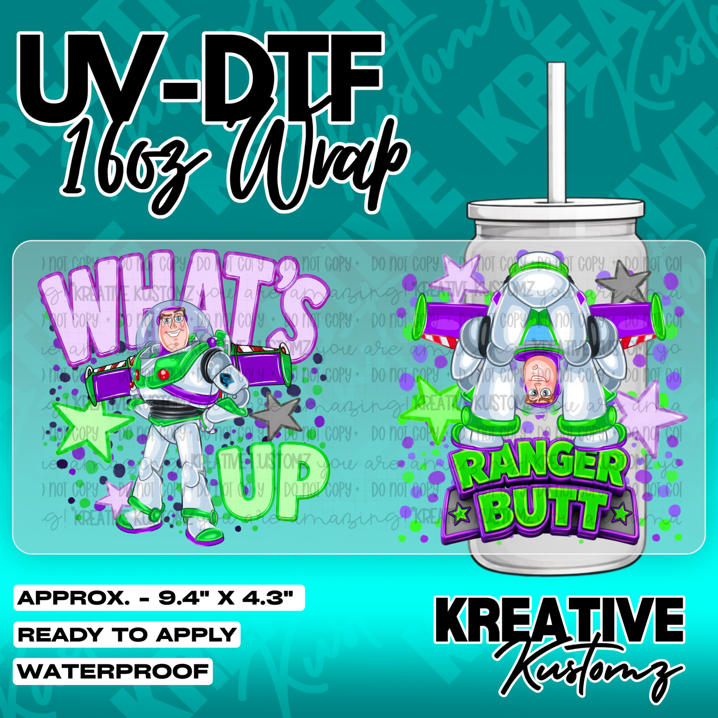 6371 | UV DTF Cup Wrap for 16oz Libbey Glass