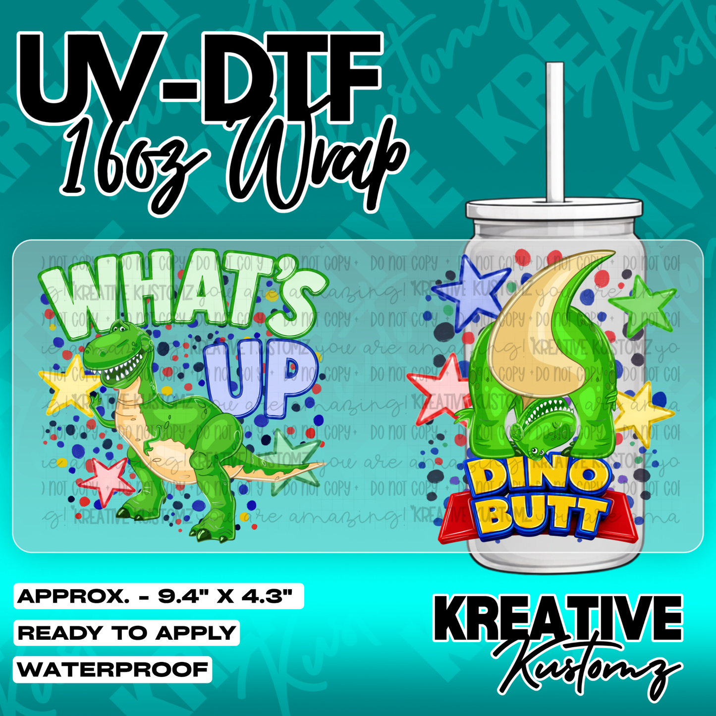 6373 | UV DTF Cup Wrap for 16oz Libbey Glass