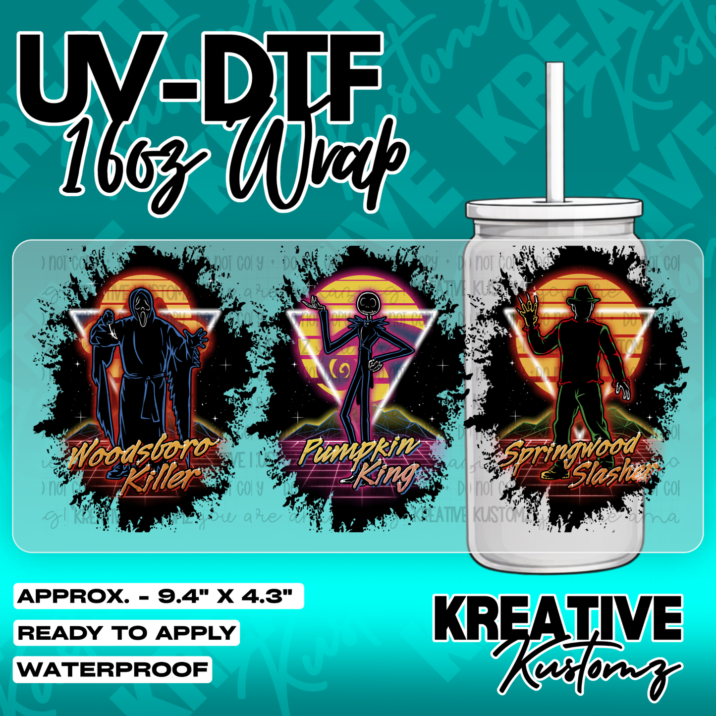 6388 | UV DTF Cup Wrap for 16oz Libbey Glass