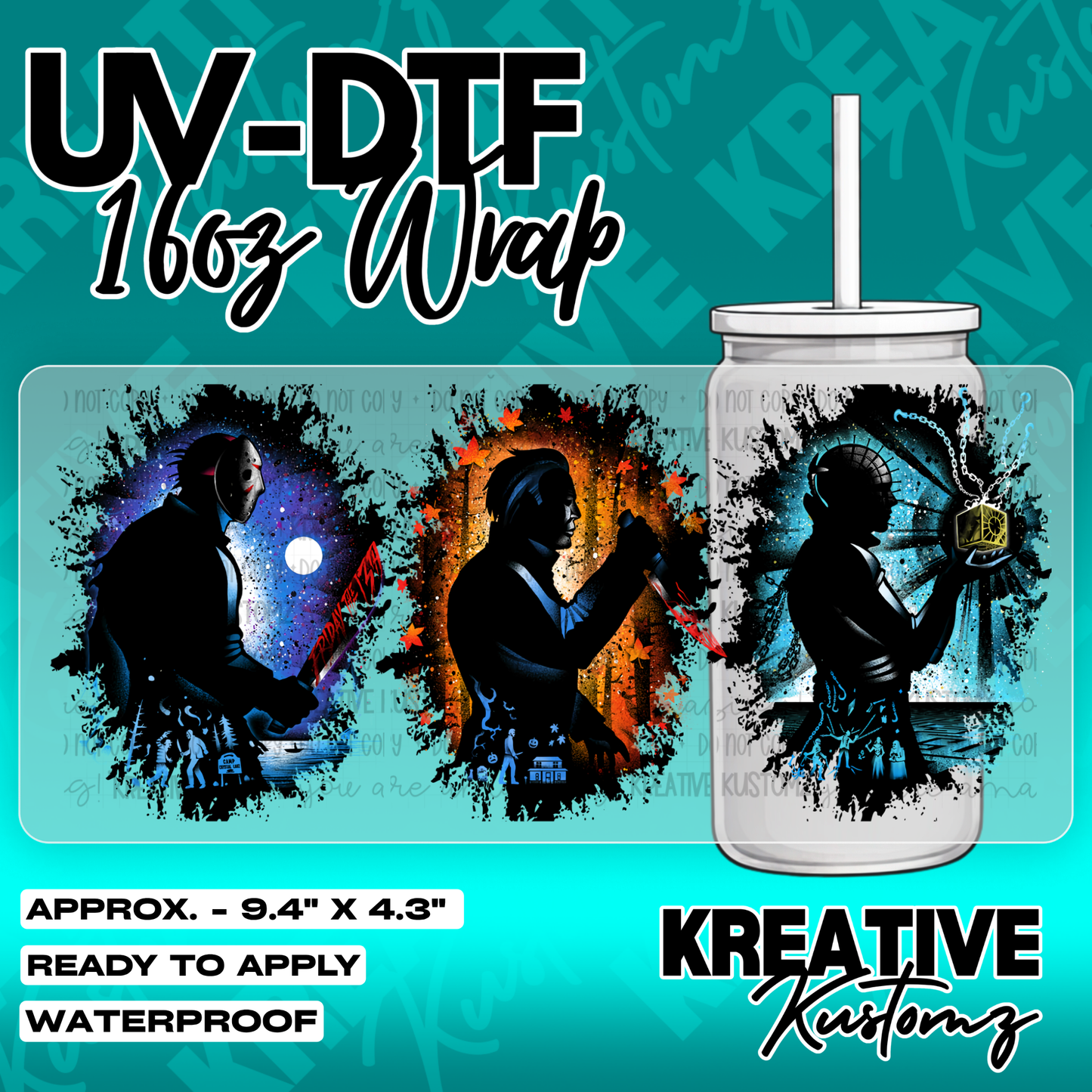 6391 | UV DTF Cup Wrap for 16oz Libbey Glass