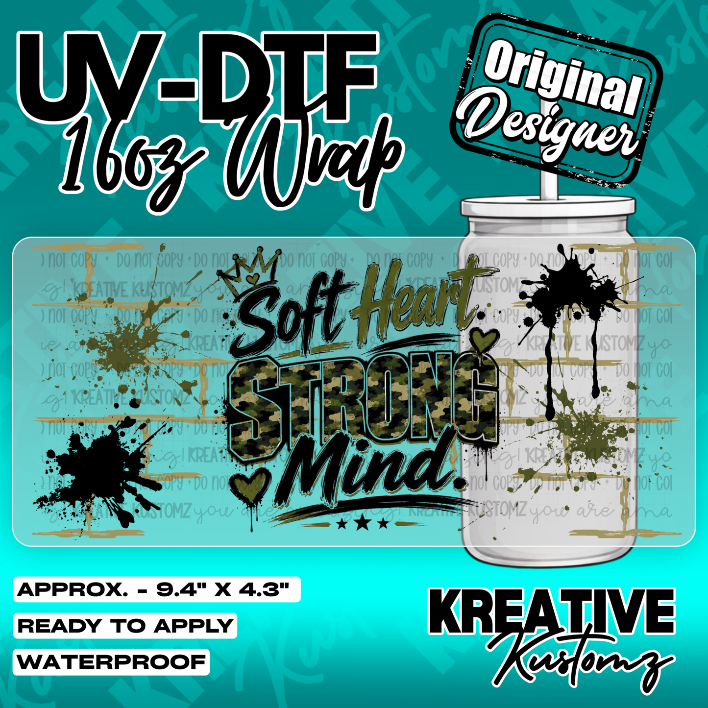 6396 | UV DTF Cup Wrap for 16oz Libbey Glass