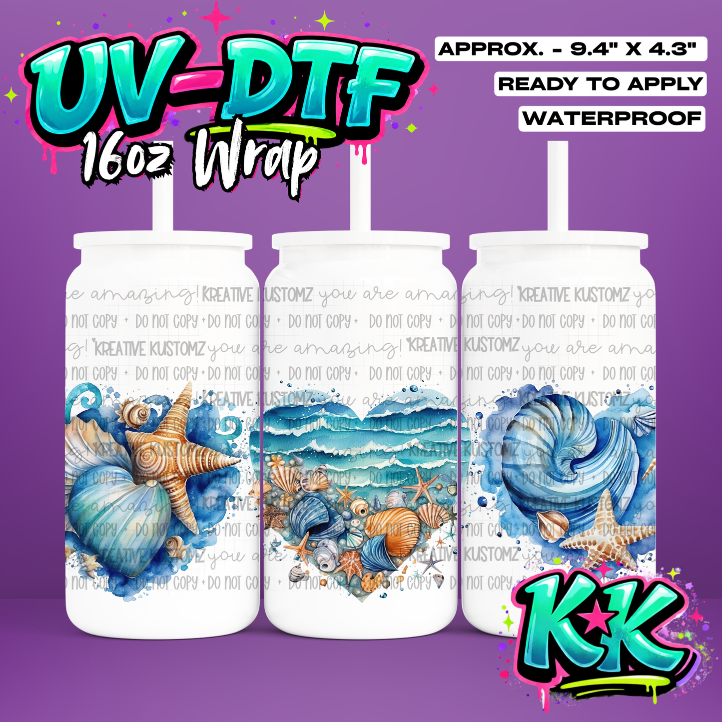 6413 | UV DTF Cup Wrap for 16oz Libbey Glass