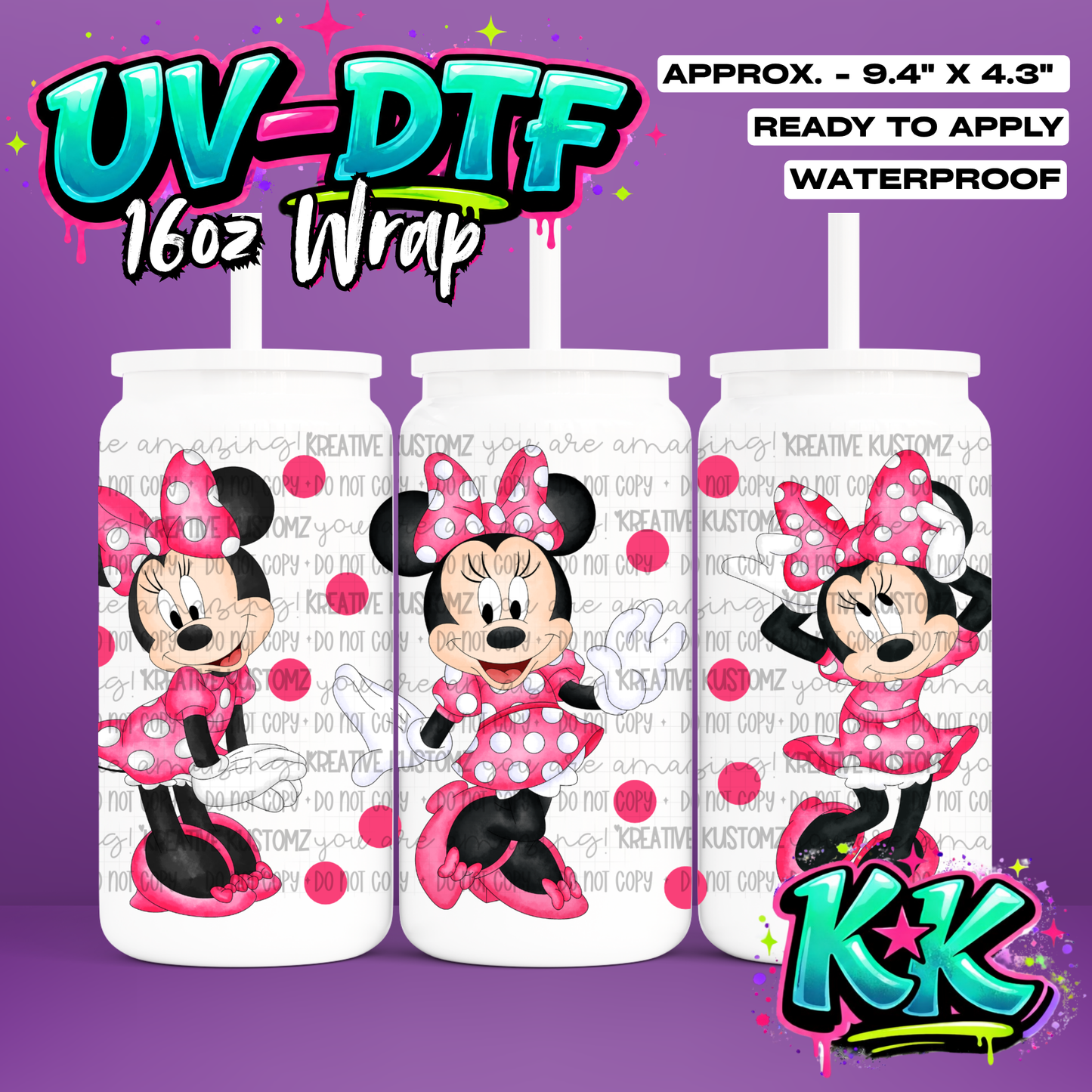 6416 | UV DTF Cup Wrap for 16oz Libbey Glass