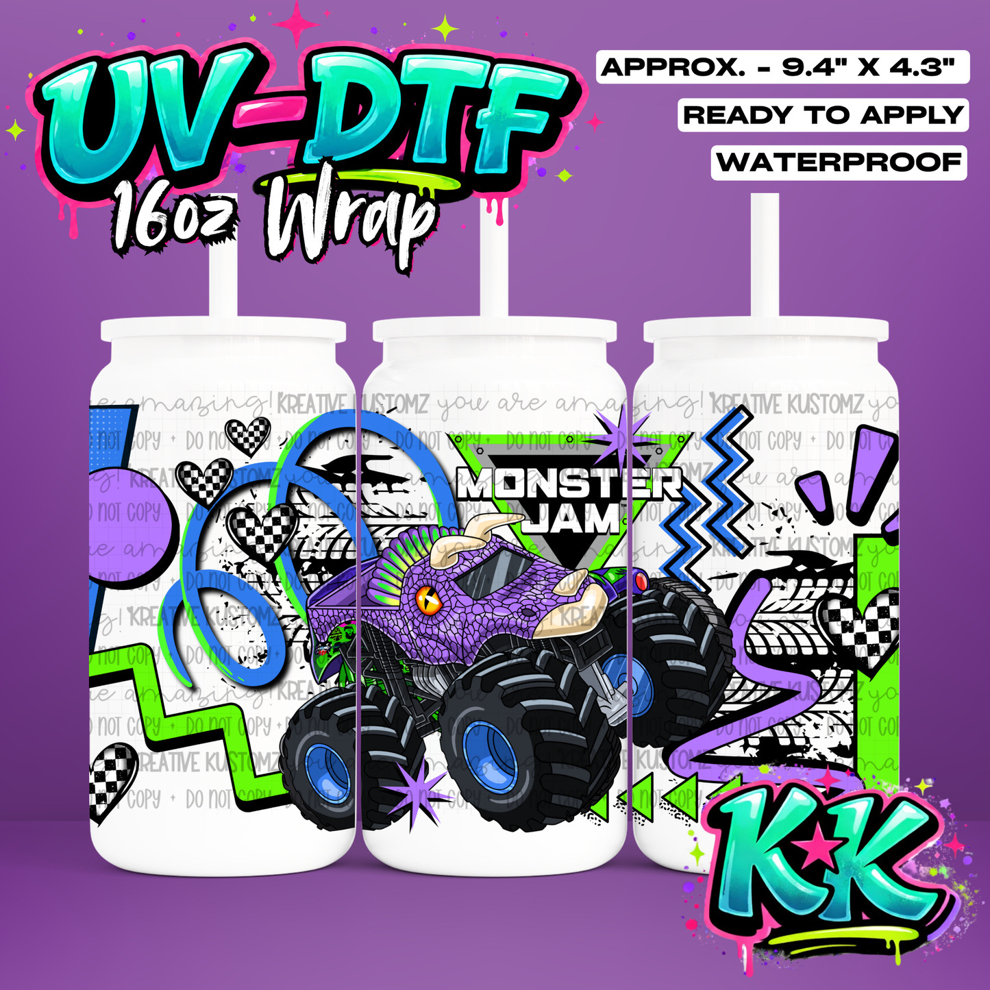 6438 | UV DTF Cup Wrap for 16oz Libbey Glass