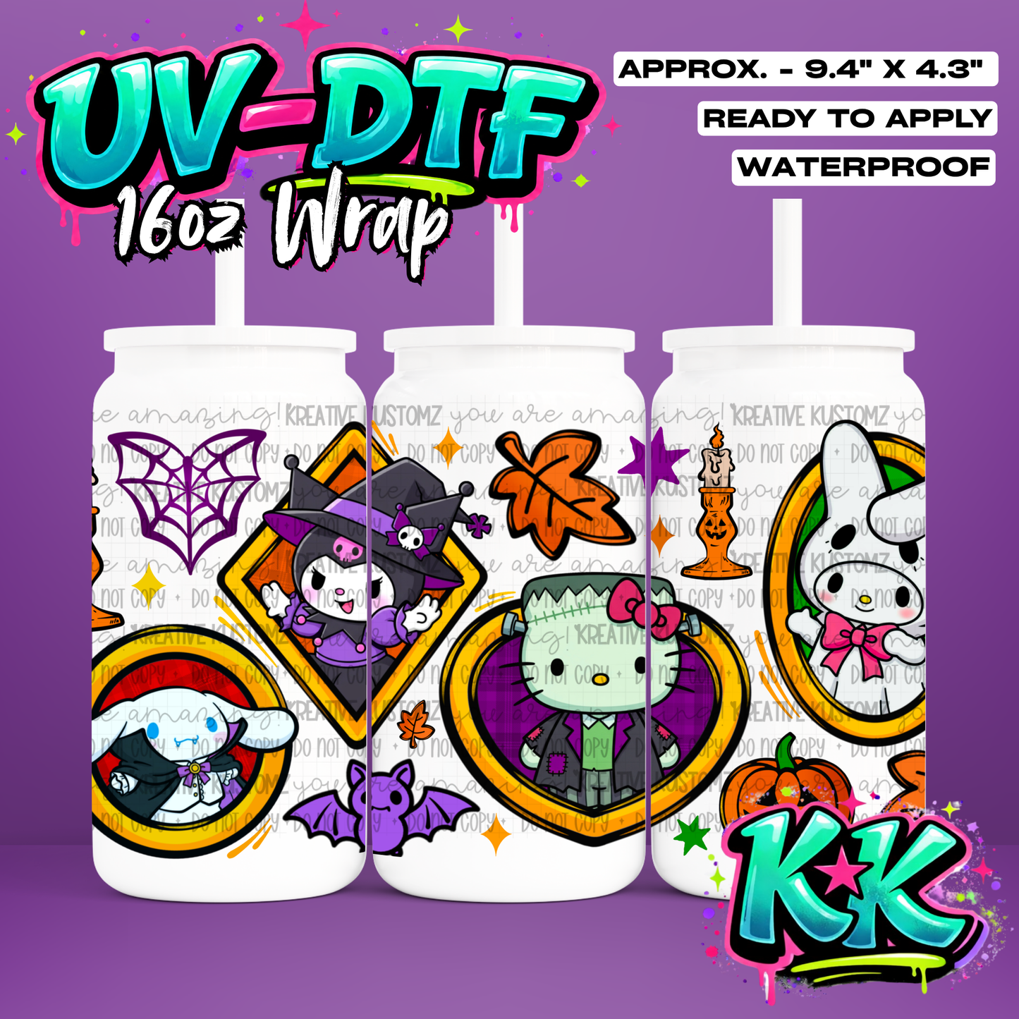 6444 | UV DTF Cup Wrap for 16oz Libbey Glass