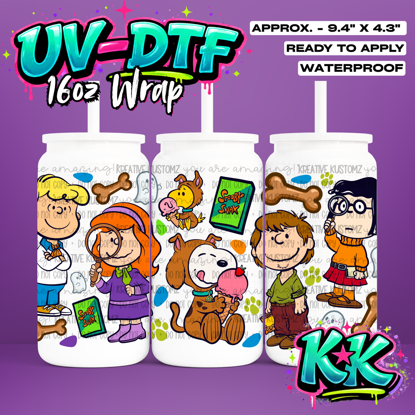 6453 | UV DTF Cup Wrap for 16oz Libbey Glass