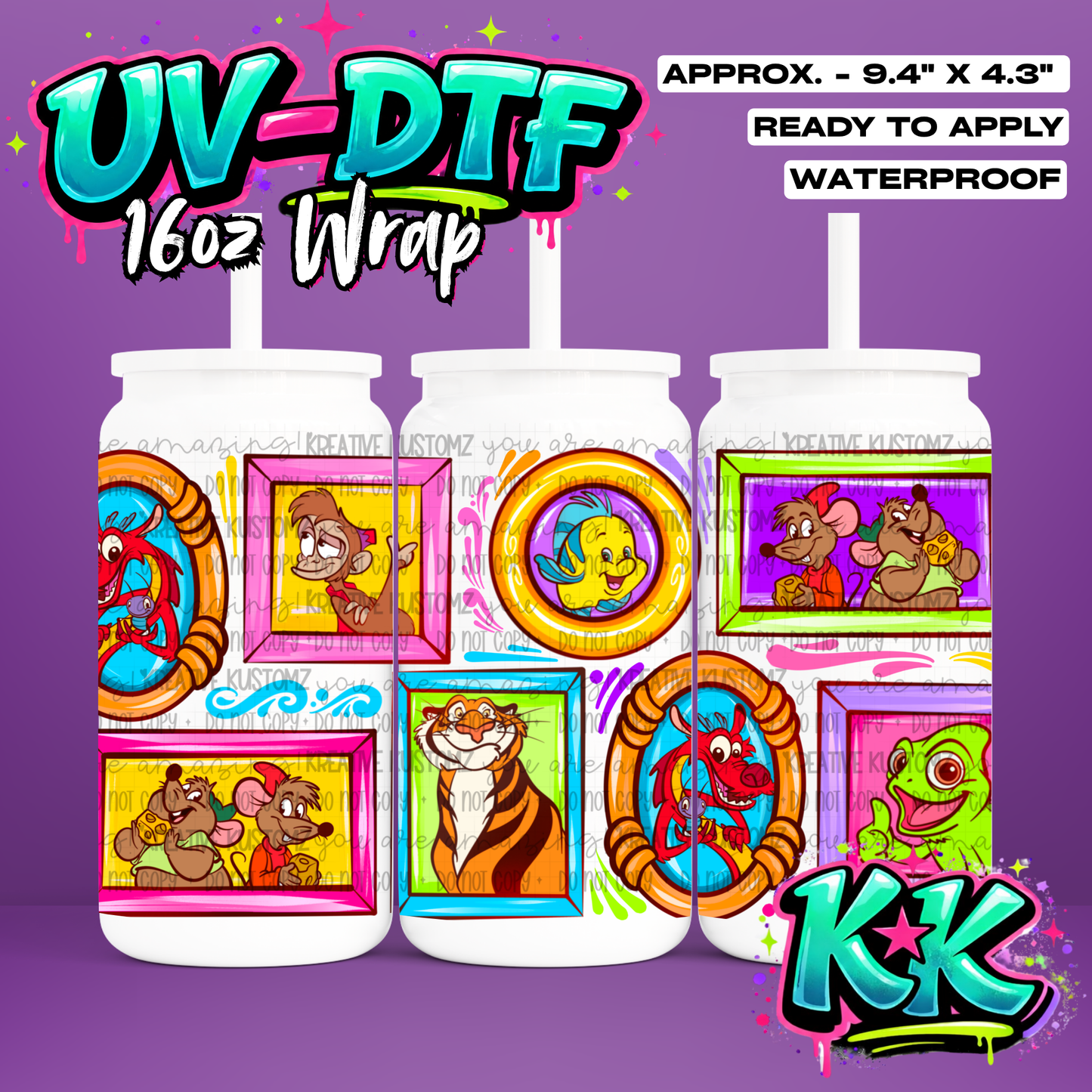 6455 | UV DTF Cup Wrap for 16oz Libbey Glass