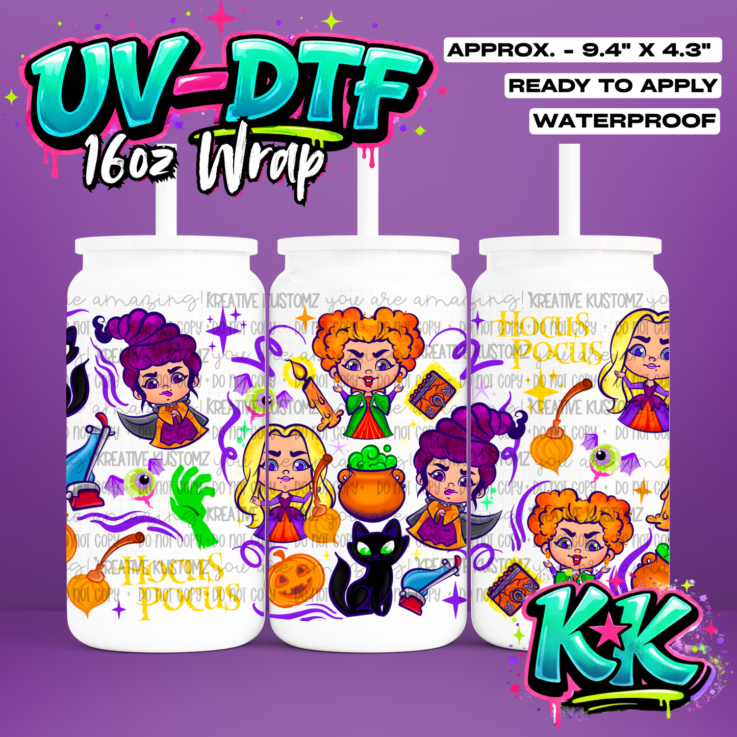 6462 | UV DTF Cup Wrap for 16oz Libbey Glass