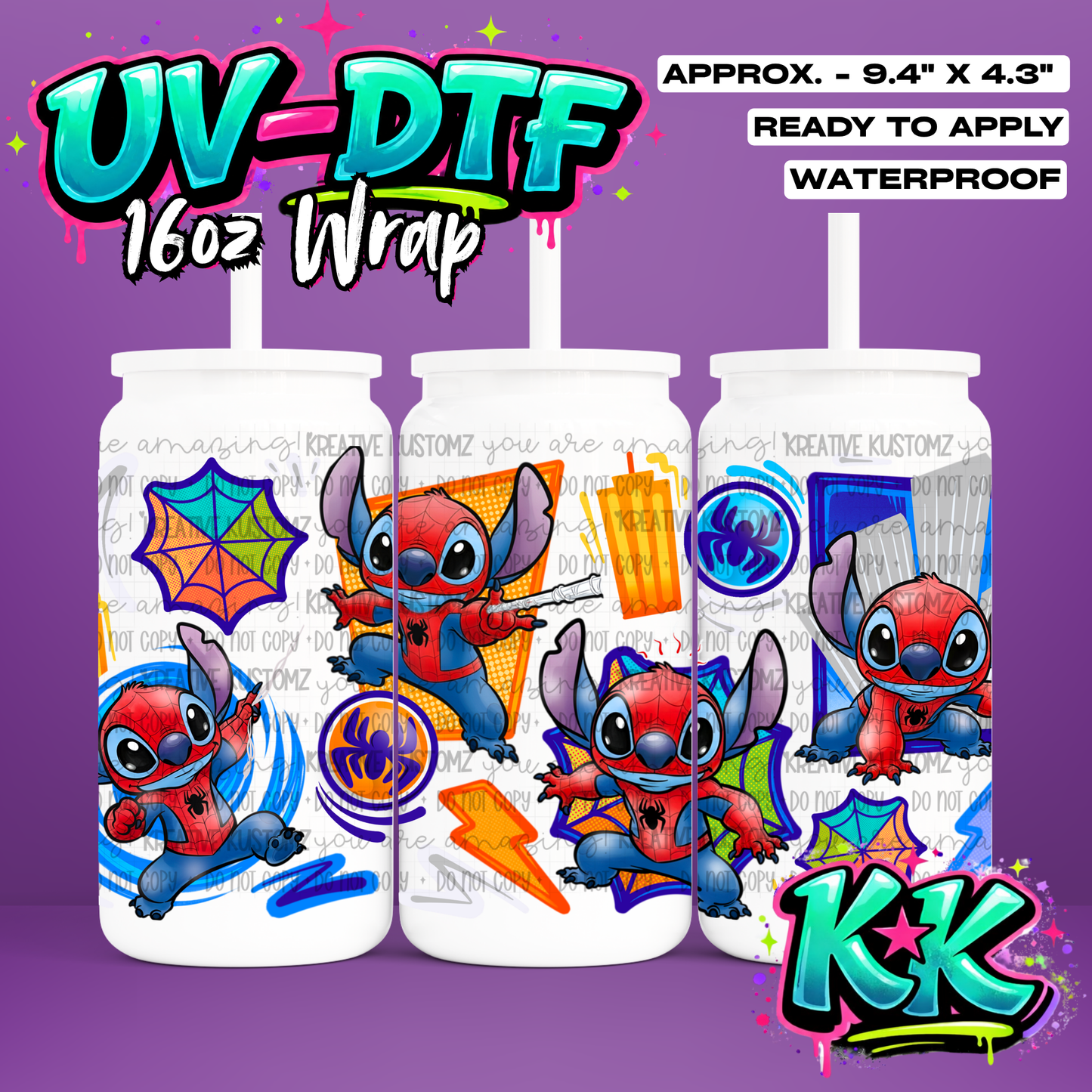 6463 | UV DTF Cup Wrap for 16oz Libbey Glass