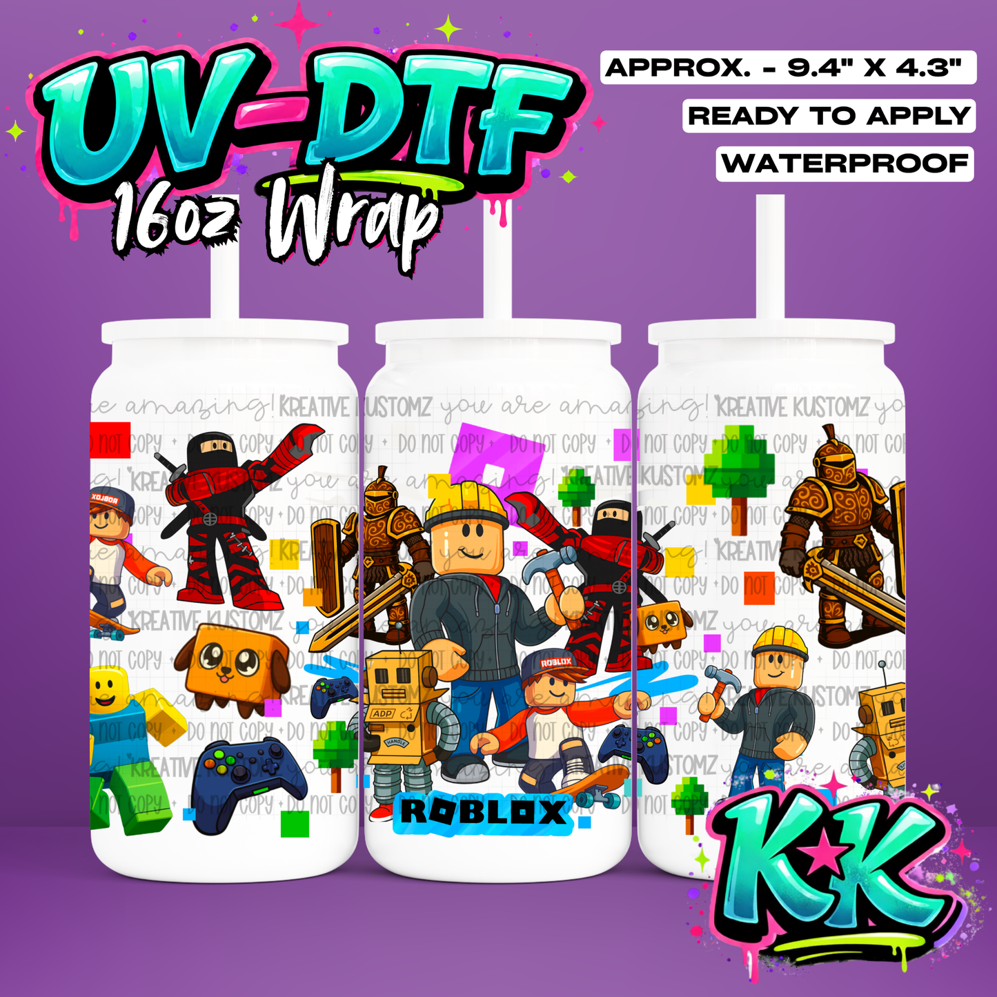 6471 | UV DTF Cup Wrap for 16oz Libbey Glass