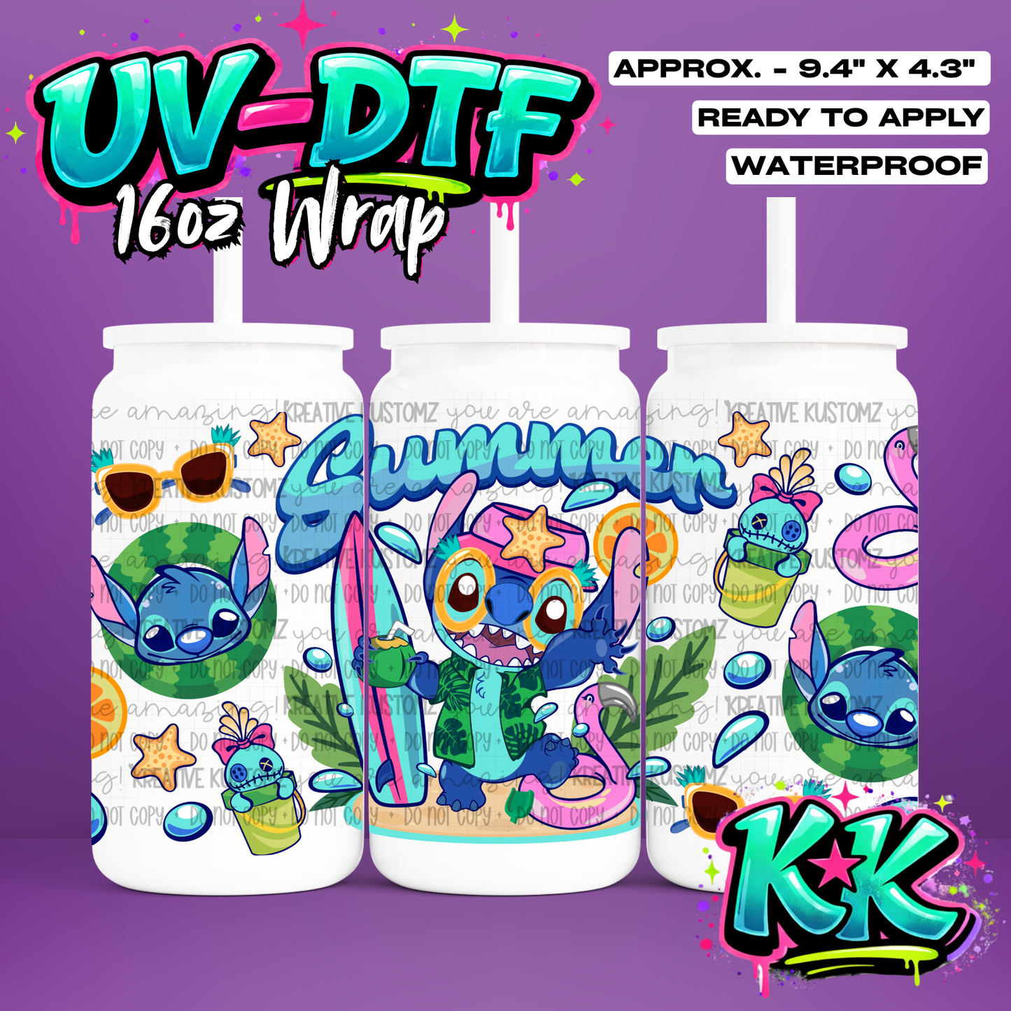 6477 | UV DTF Cup Wrap for 16oz Libbey Glass