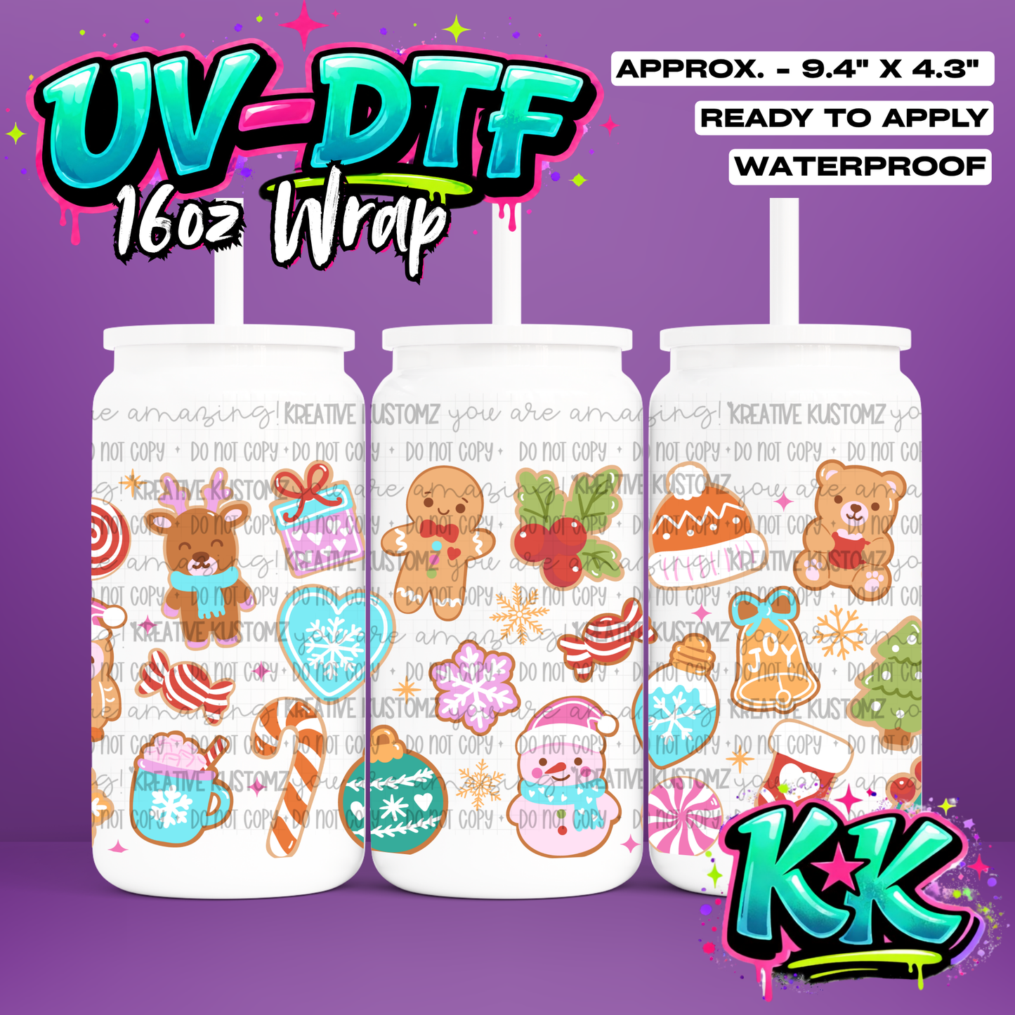 6487 | UV DTF Cup Wrap for 16oz Libbey Glass