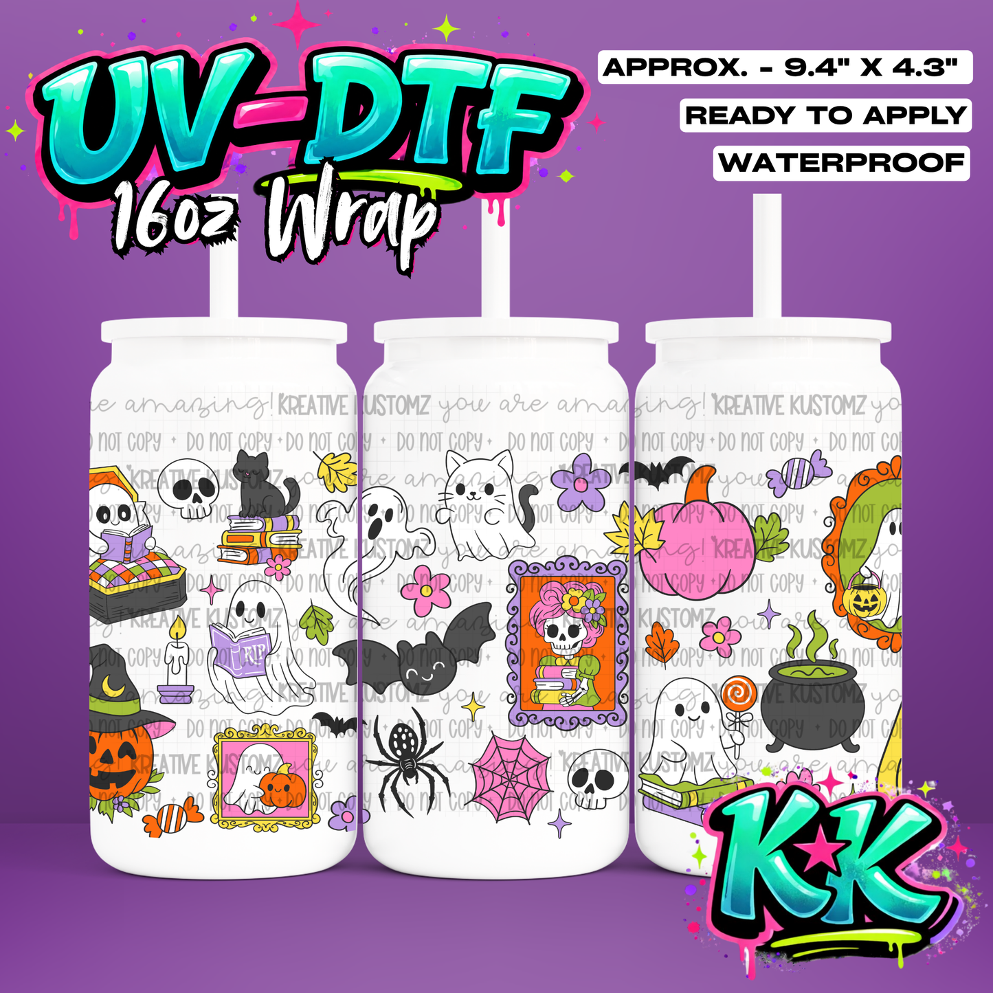 6494 | UV DTF Cup Wrap for 16oz Libbey Glass