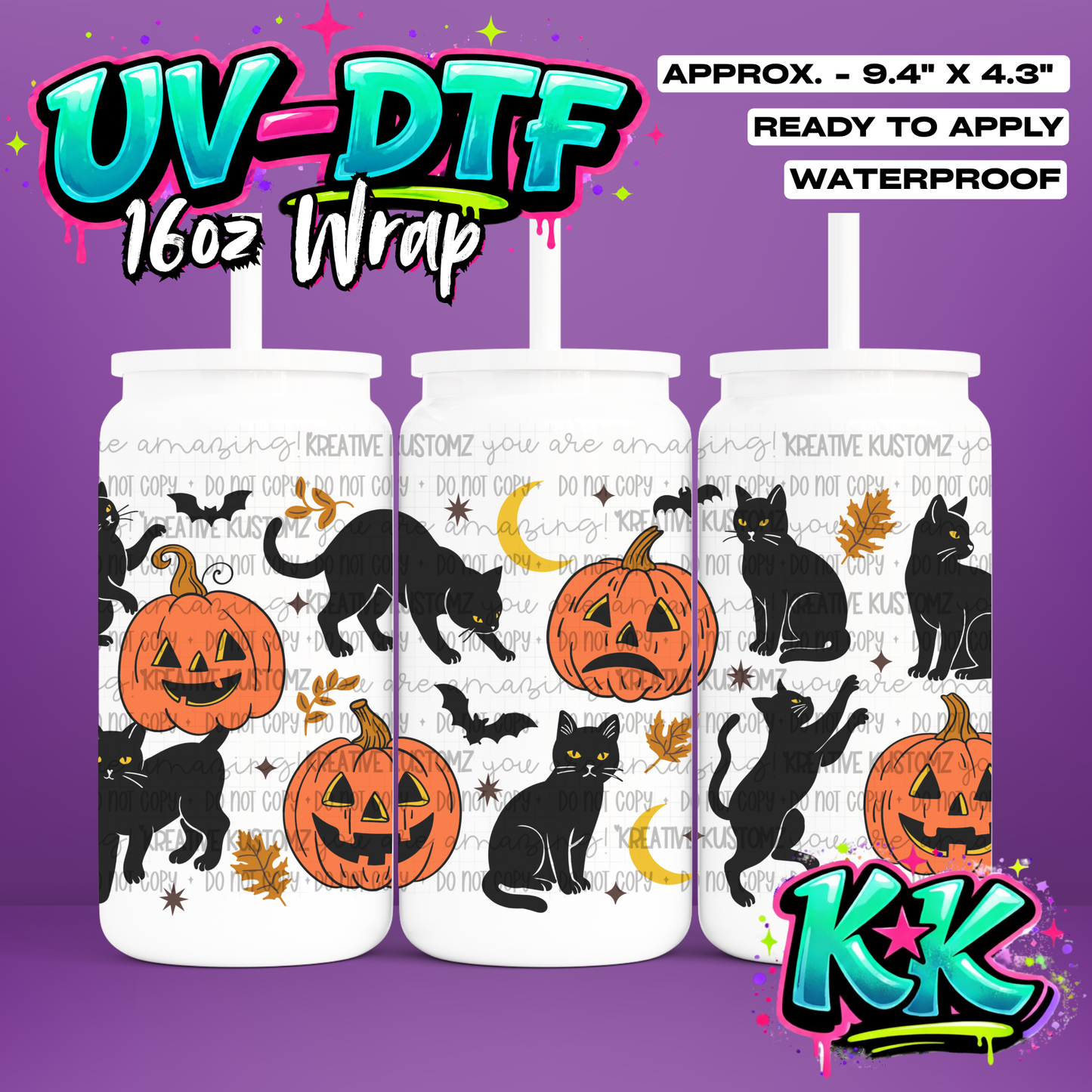6501 | UV DTF Cup Wrap for 16oz Libbey Glass
