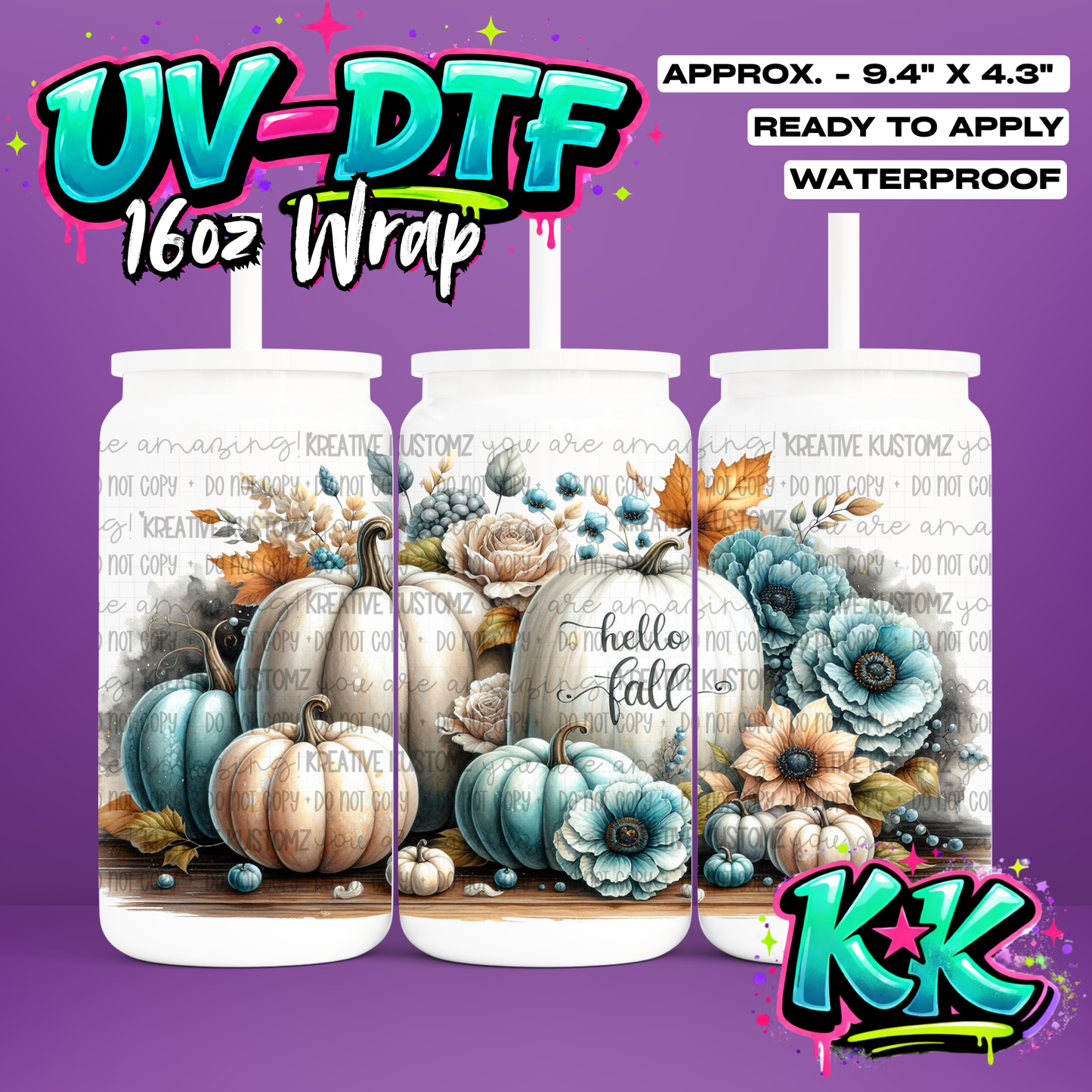 6508 | UV DTF Cup Wrap for 16oz Libbey Glass