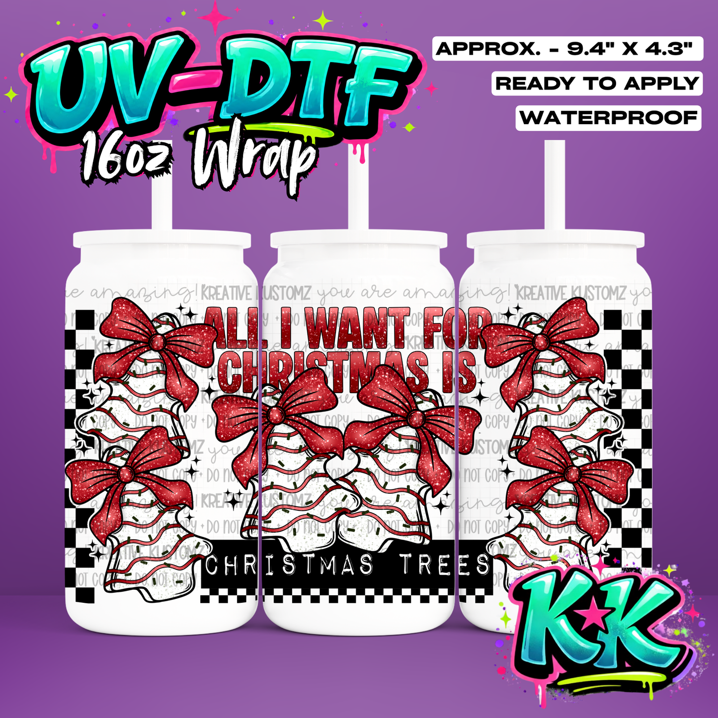6529 | UV DTF Cup Wrap for 16oz Libbey Glass