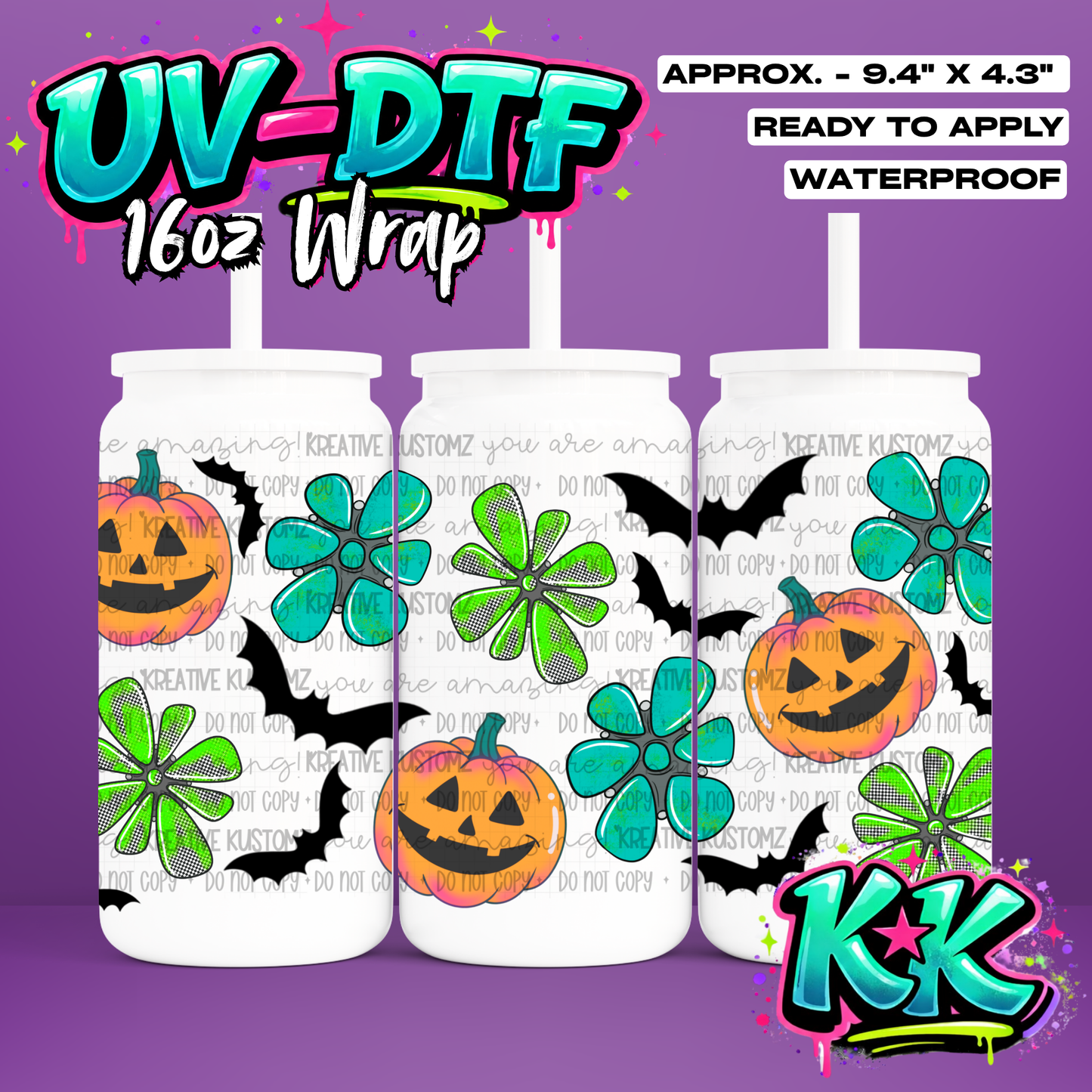 6535 | UV DTF Cup Wrap for 16oz Libbey Glass