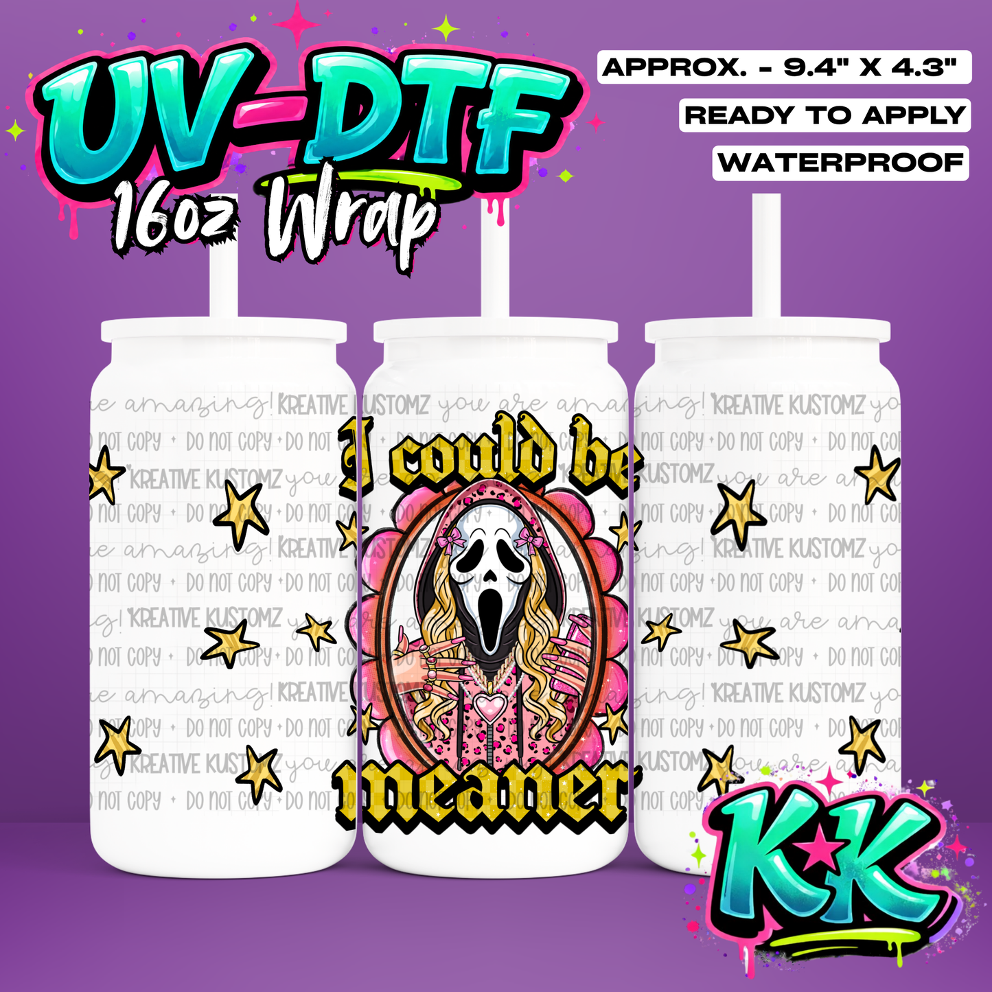 6567 | UV DTF Cup Wrap for 16oz Libbey Glass